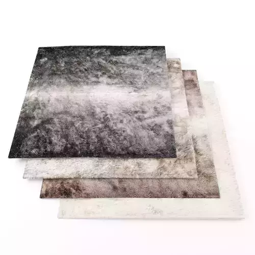 Rugs-1191 set of three cowhide mats 3D model