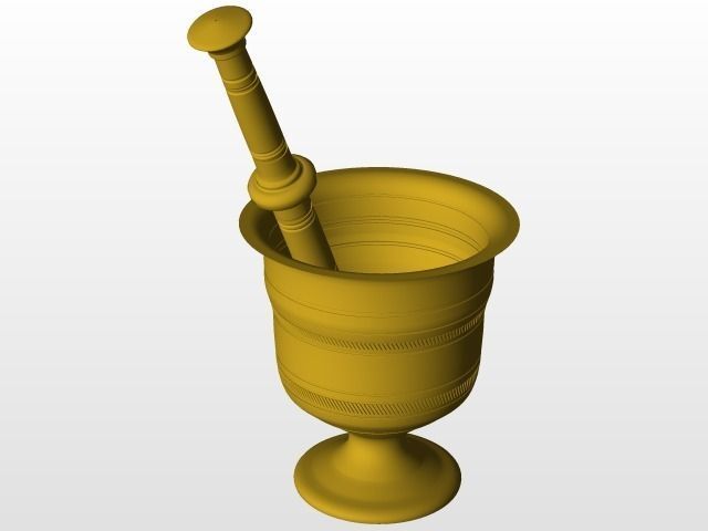 Mortar and Pestle Free 3D model_3