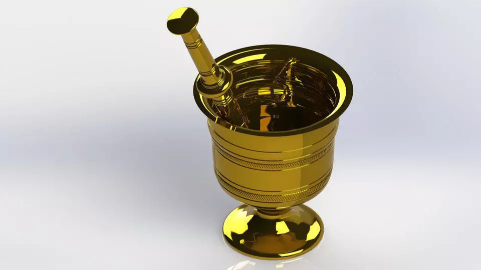 Mortar and Pestle Free 3D model_0