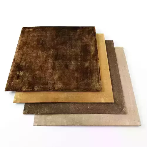 Rugs-1205 four squares of tan cloth 3D model