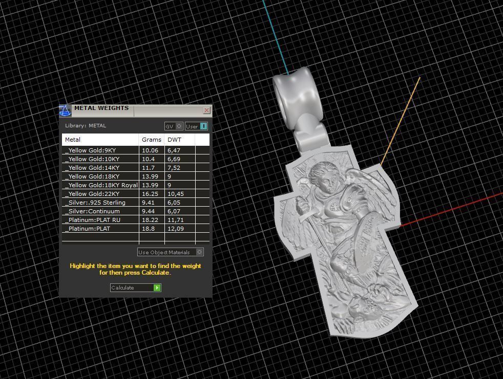 Saint Archangel Michael cross  3D print model_5