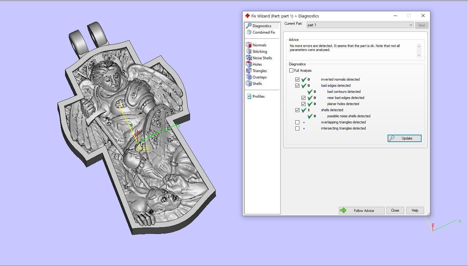 Saint Archangel Michael cross  3D print model_4