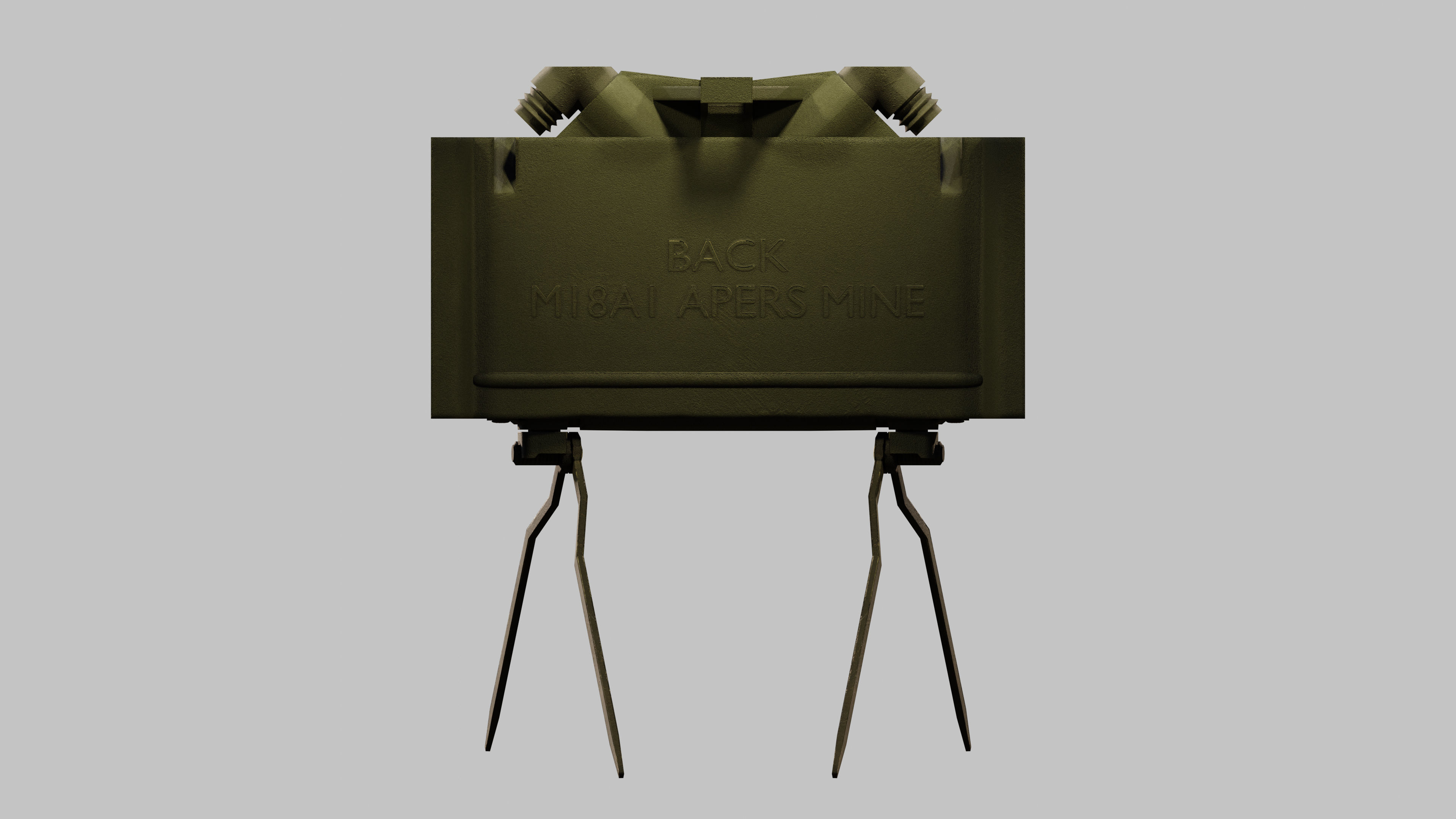 M18A1 Claymore Mine Low-poly 3D model_11