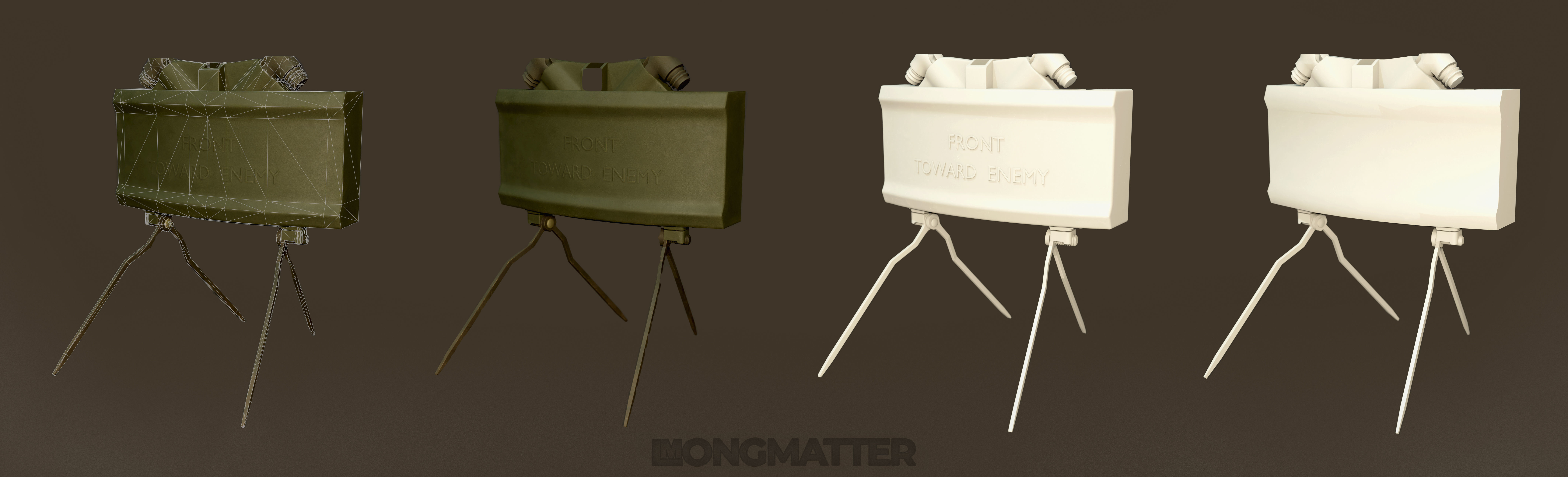 M18A1 Claymore Mine Low-poly 3D model_14