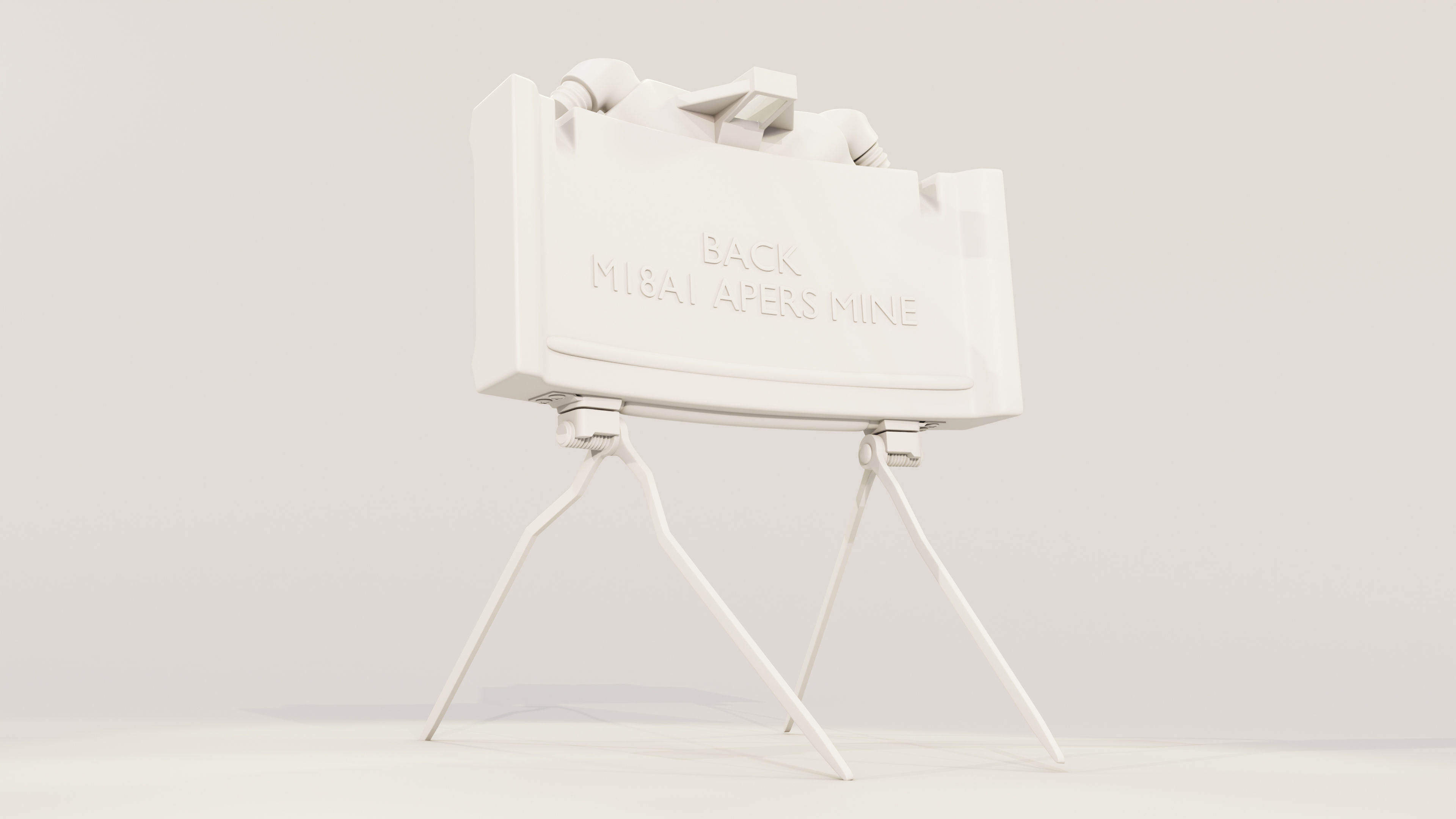 M18A1 Claymore Mine Low-poly 3D model_5