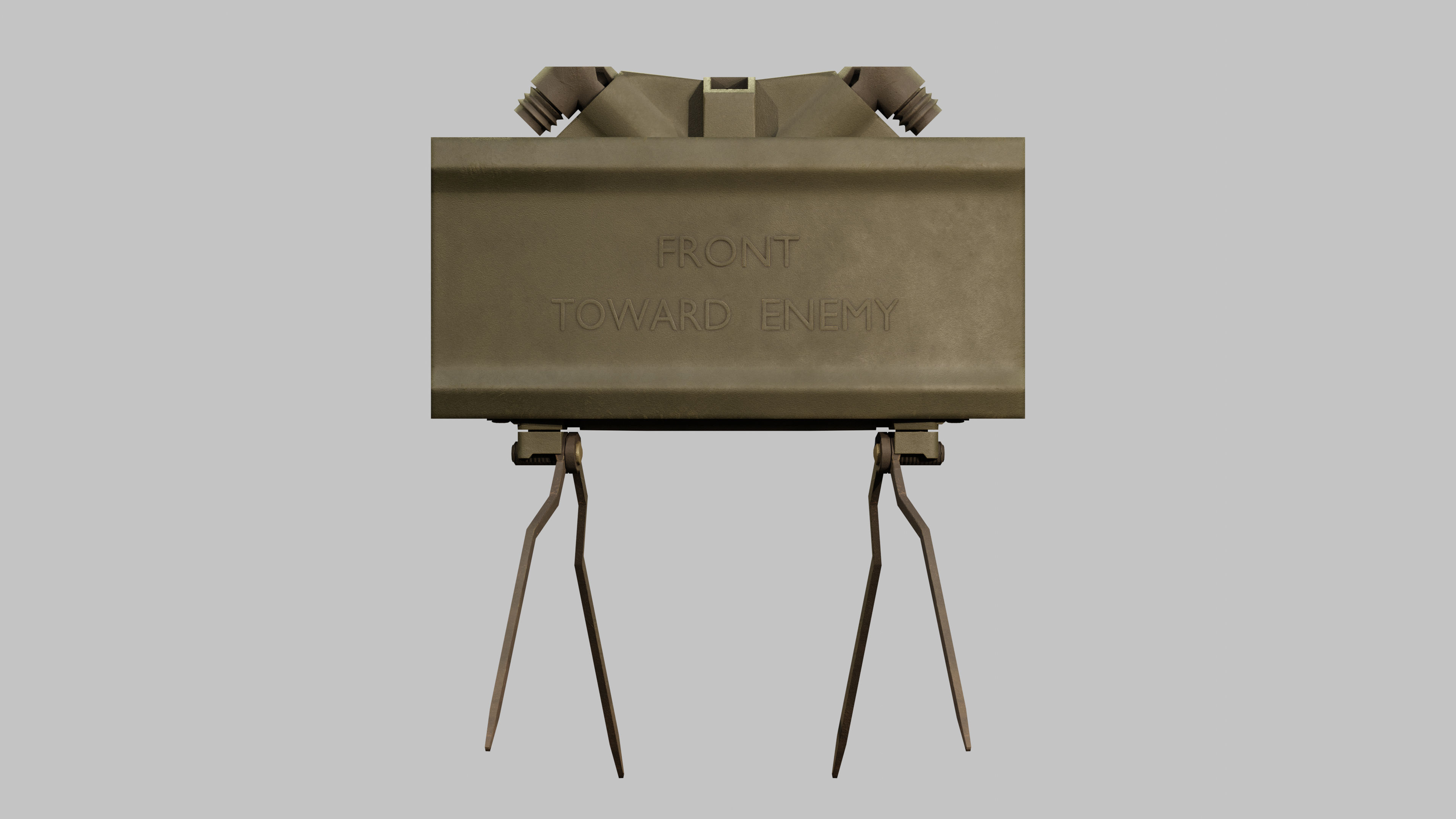 M18A1 Claymore Mine Low-poly 3D model_7