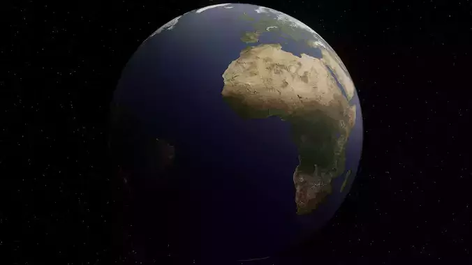  Animated Earth 3D model