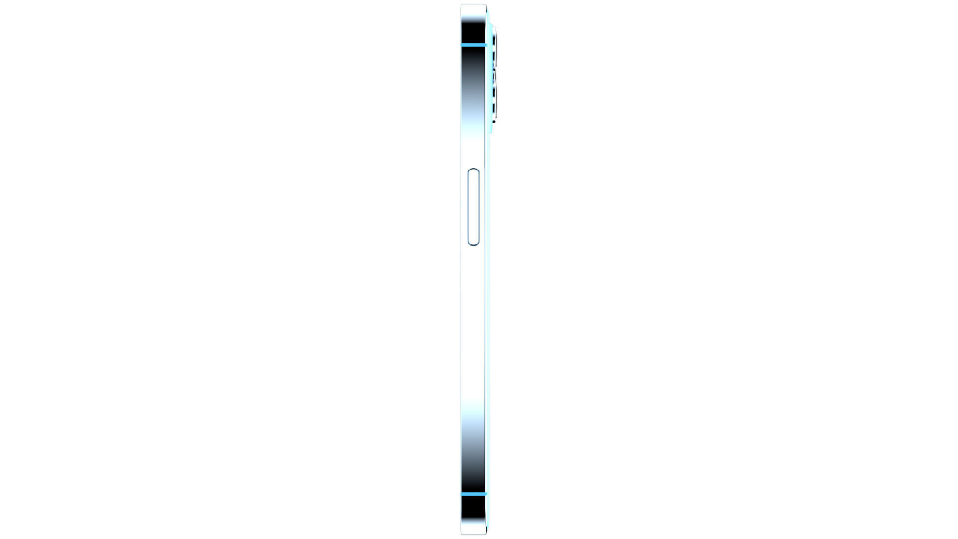Apple iPhone 13 Pro Max Sierra Blue Low-poly 3D model_3