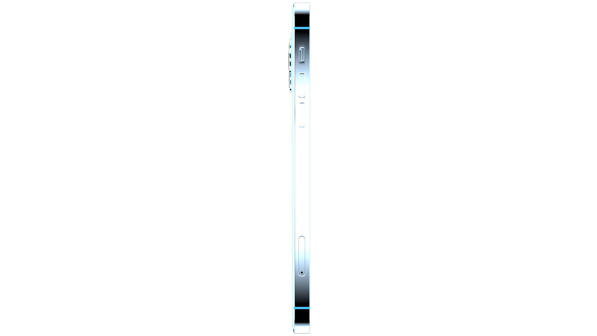 Apple iPhone 13 Pro Max Sierra Blue Low-poly 3D model_4