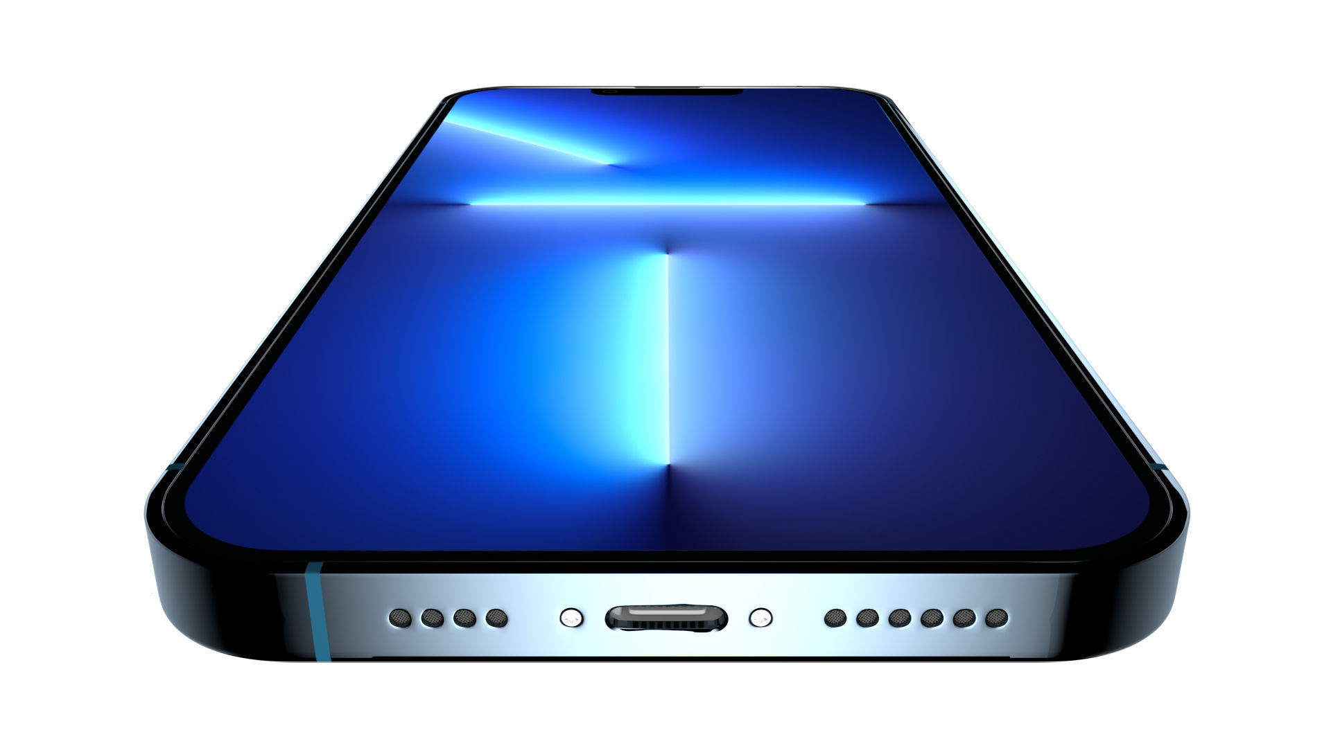 Apple iPhone 13 Pro Max Sierra Blue Low-poly 3D model_7
