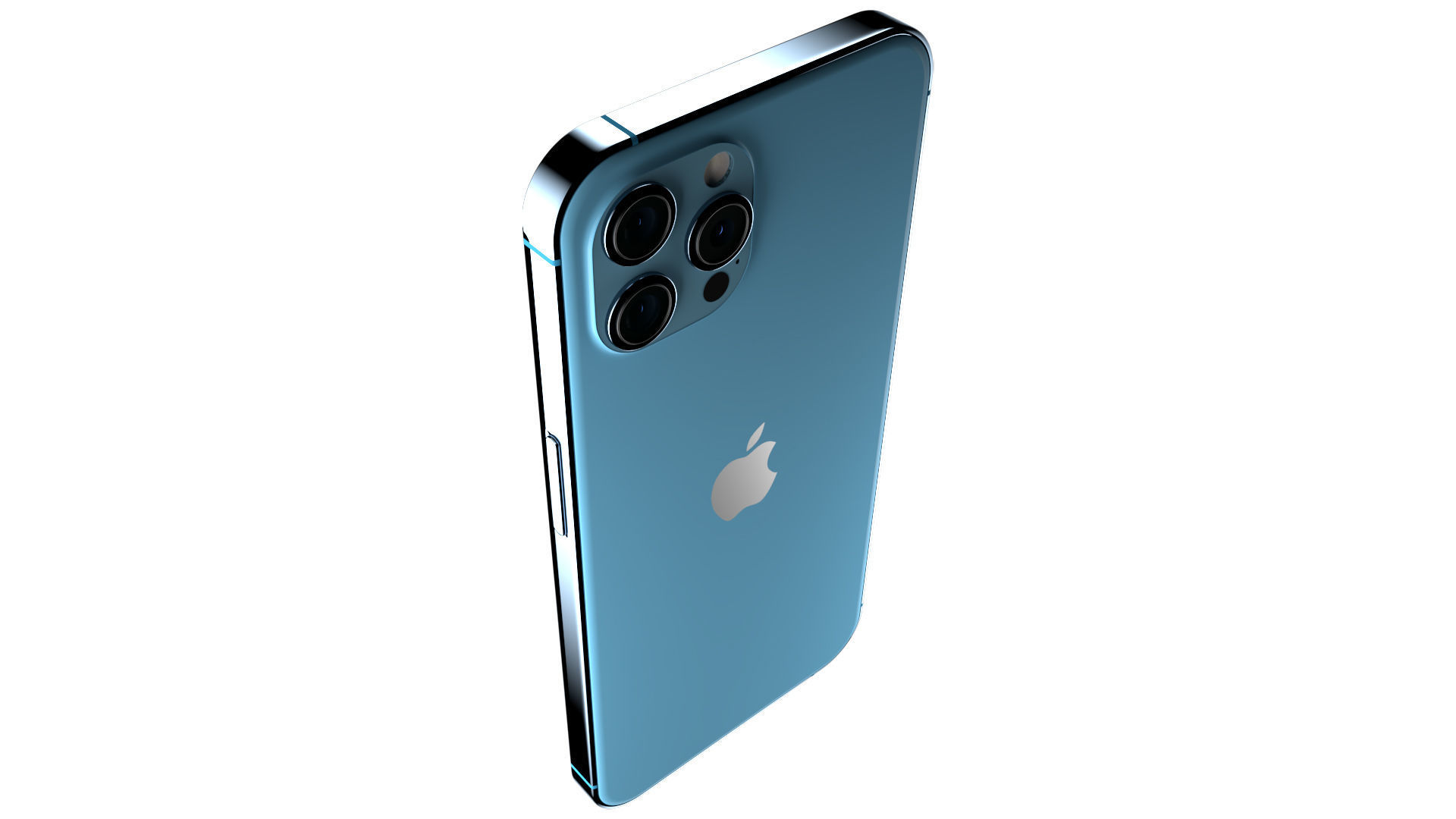 Apple iPhone 13 Pro Max Sierra Blue Low-poly 3D model_8