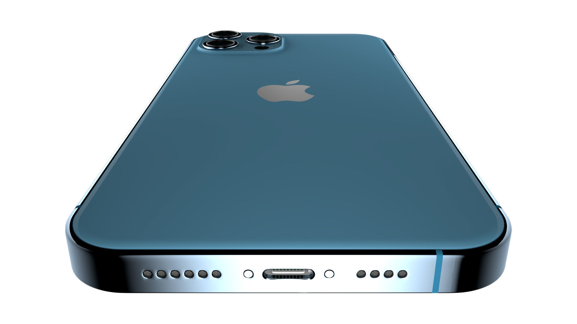 Apple iPhone 13 Pro Max Sierra Blue Low-poly 3D model_6