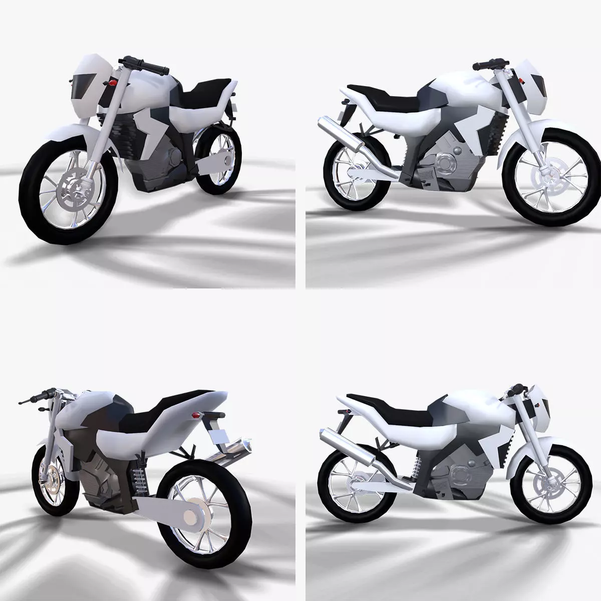 Low Poly Bikes motorcycle Free low-poly 3D model