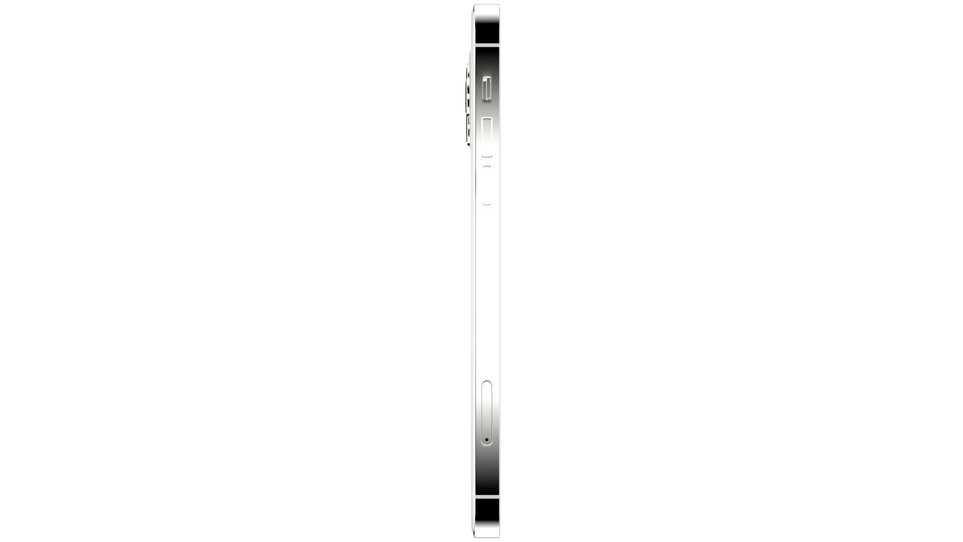 Apple iPhone 13 Pro Max Silver Low-poly 3D model_4