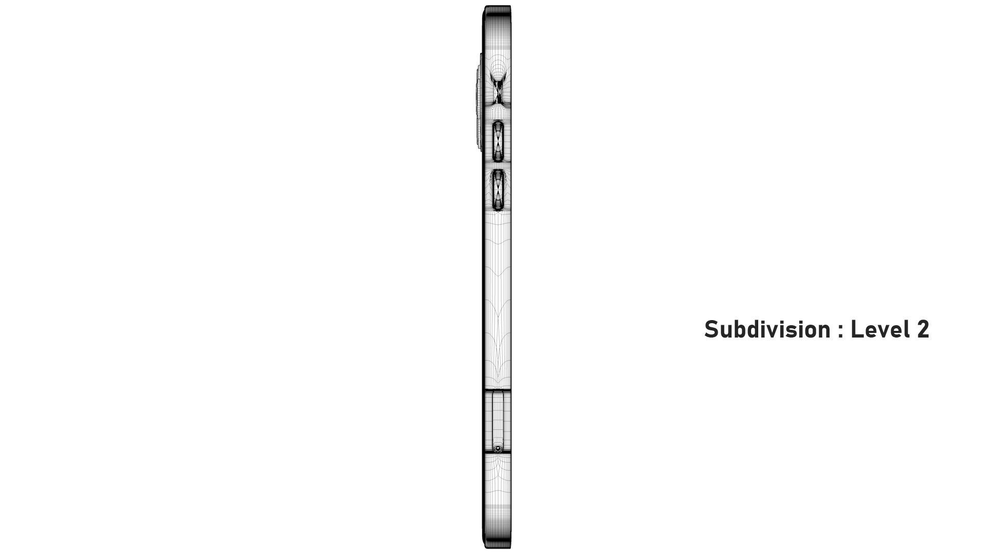 Apple iPhone 13 Pro Max Silver Low-poly 3D model_16