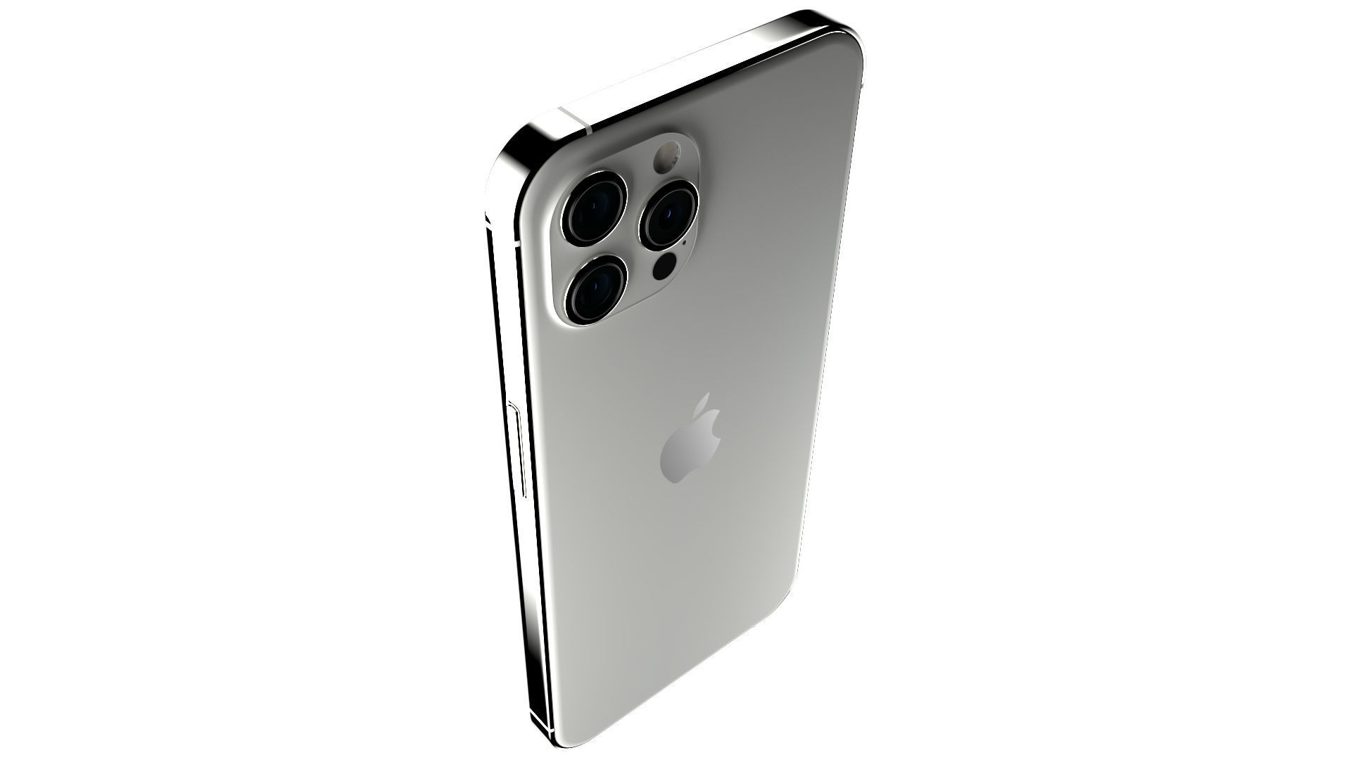 Apple iPhone 13 Pro Max Silver Low-poly 3D model_8