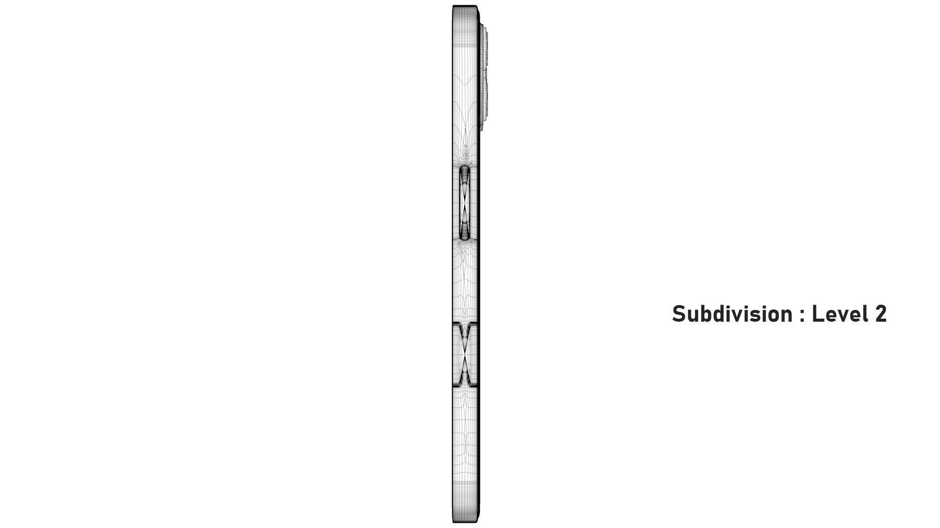 Apple iPhone 13 Pro Max Silver Low-poly 3D model_14