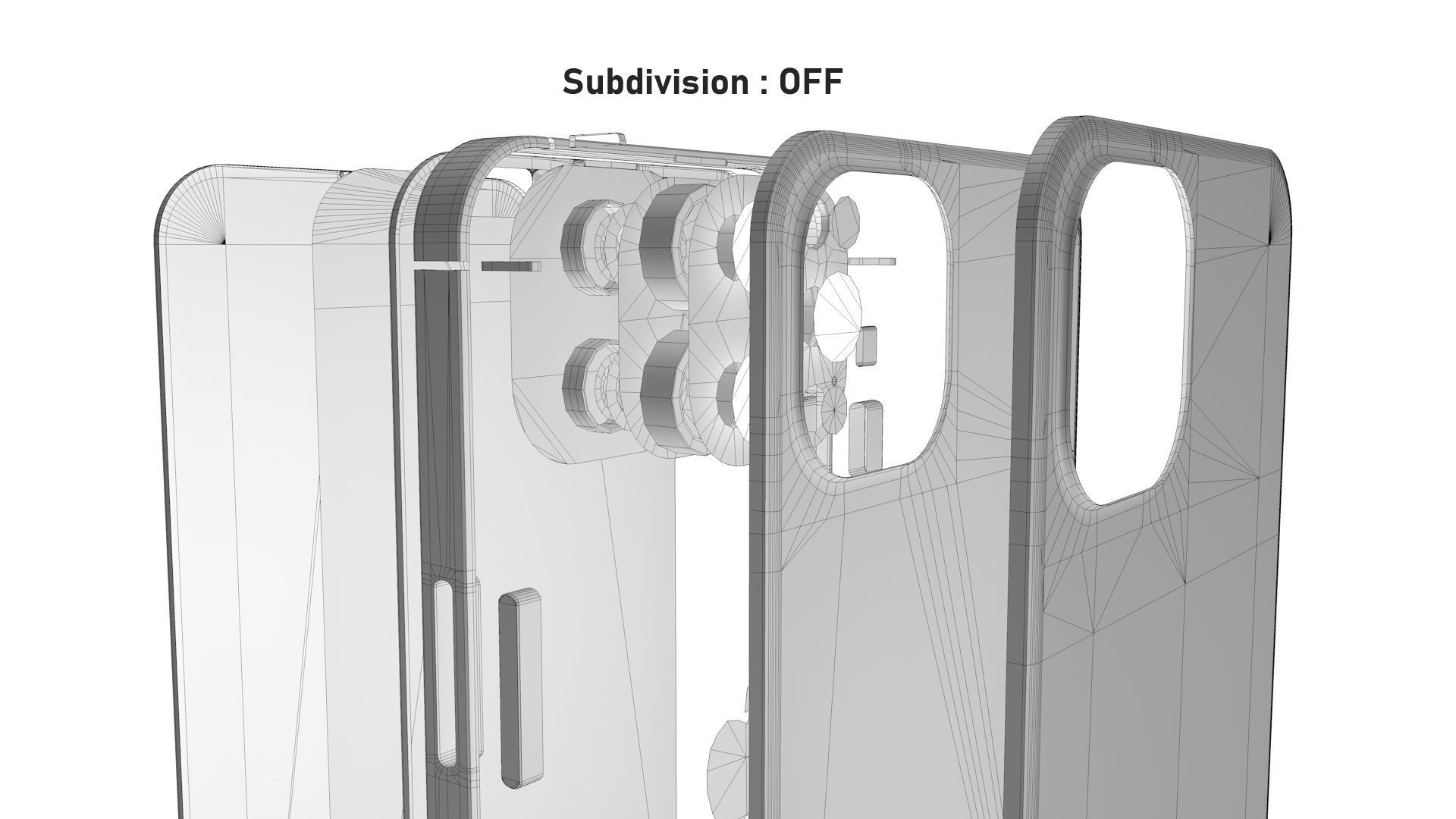 Apple iPhone 13 Pro Max Silver Low-poly 3D model_25