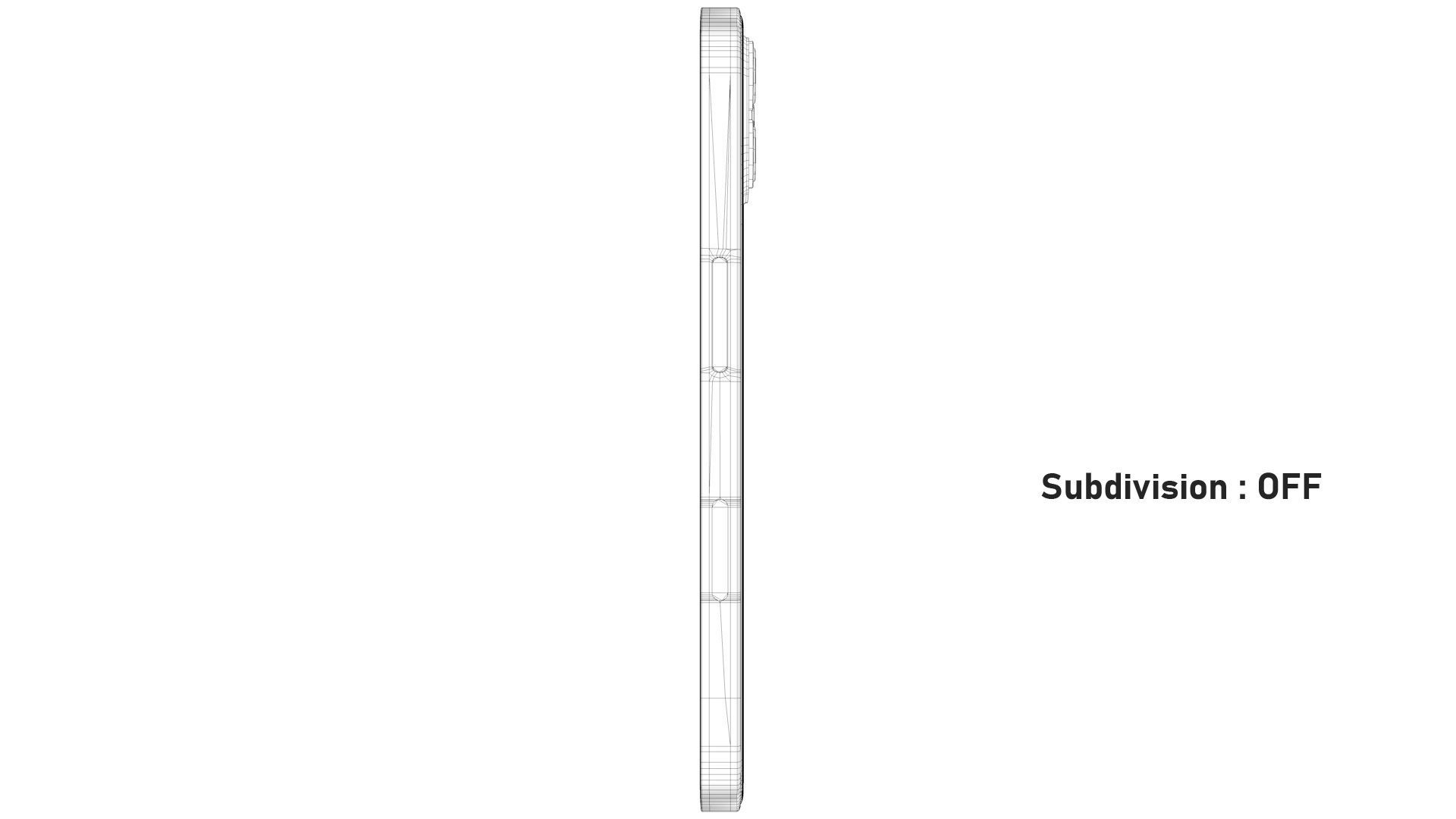 Apple iPhone 13 Pro Max Silver Low-poly 3D model_13