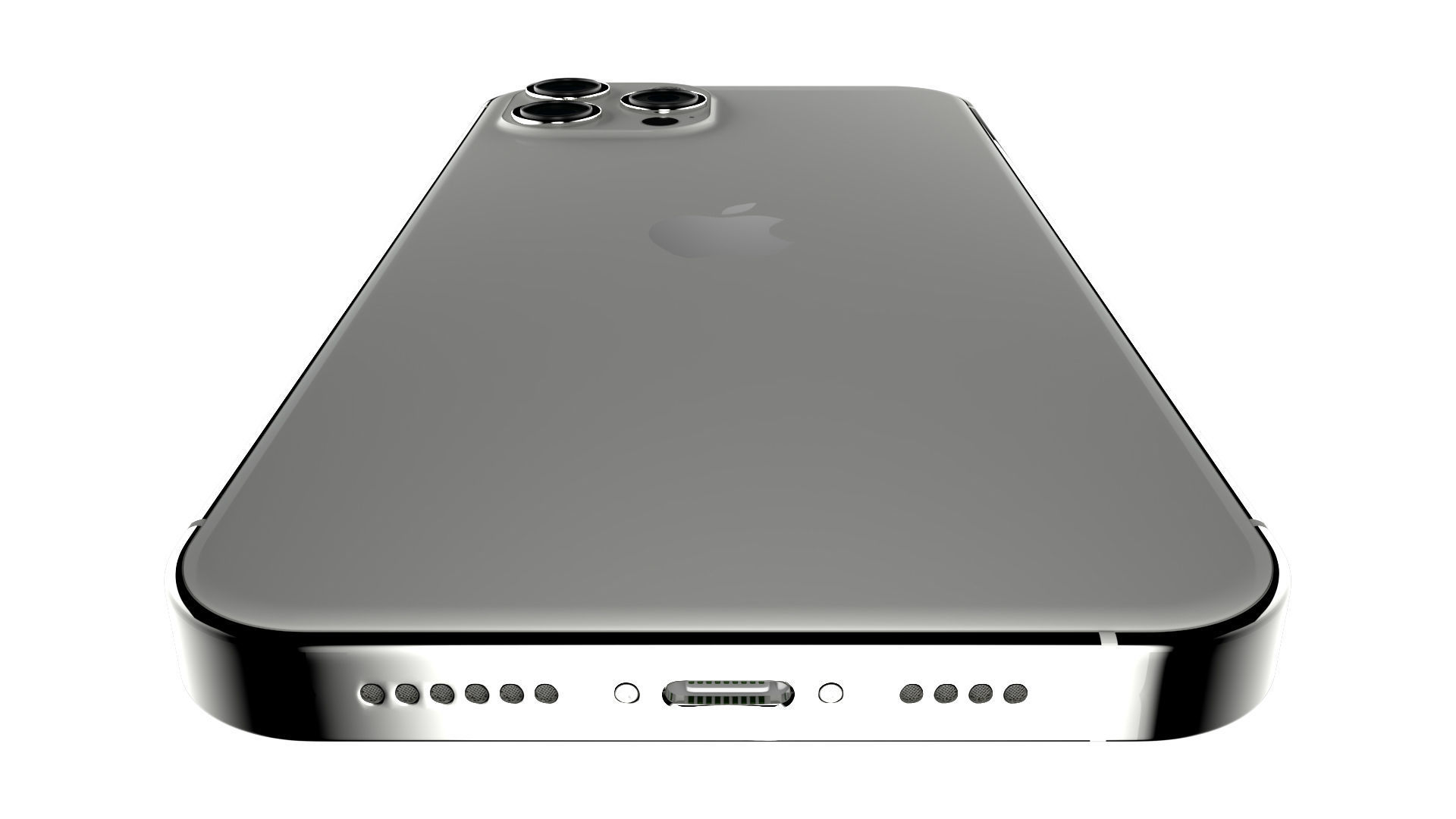 Apple iPhone 13 Pro Max Silver Low-poly 3D model_6