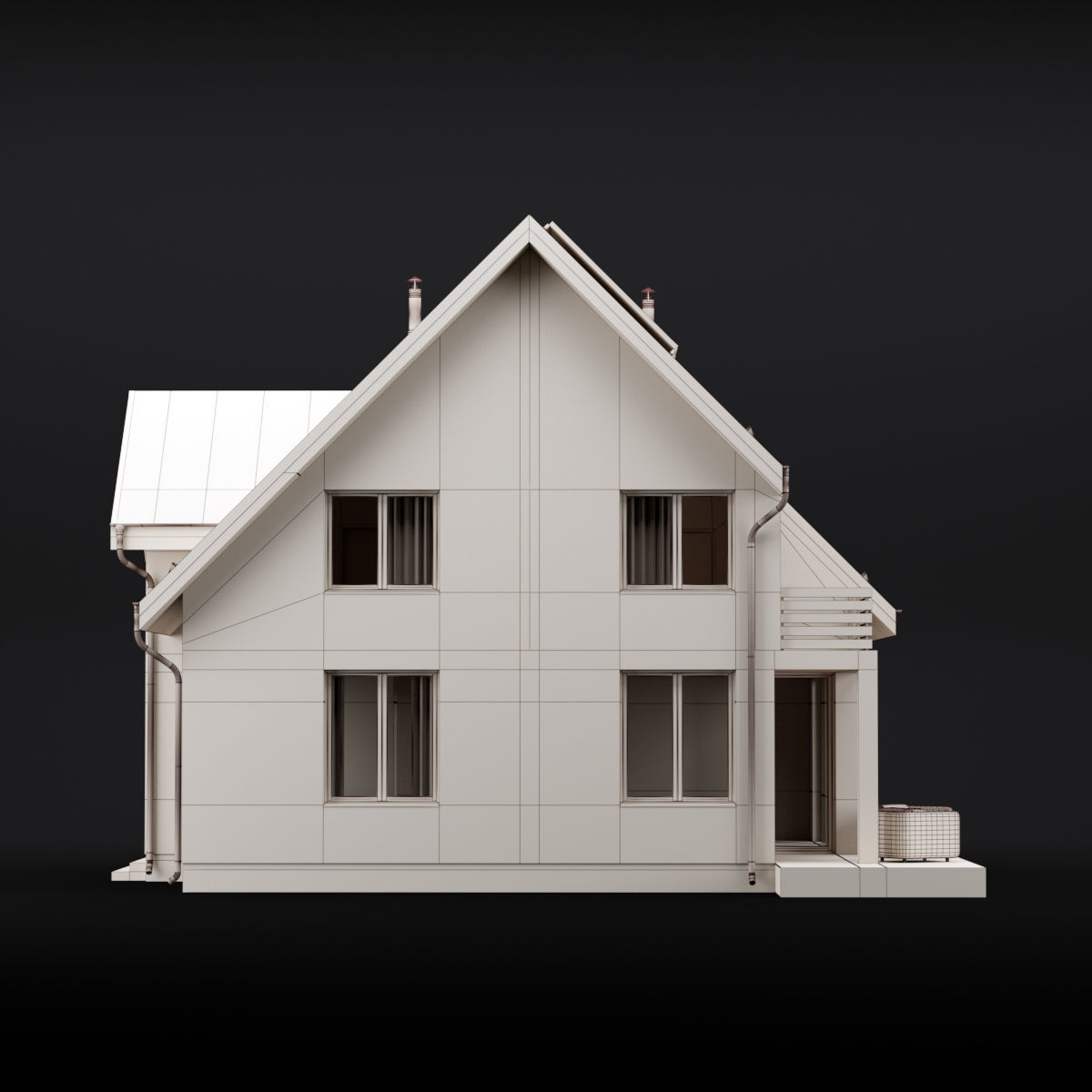 Modern house 04 3D model_22