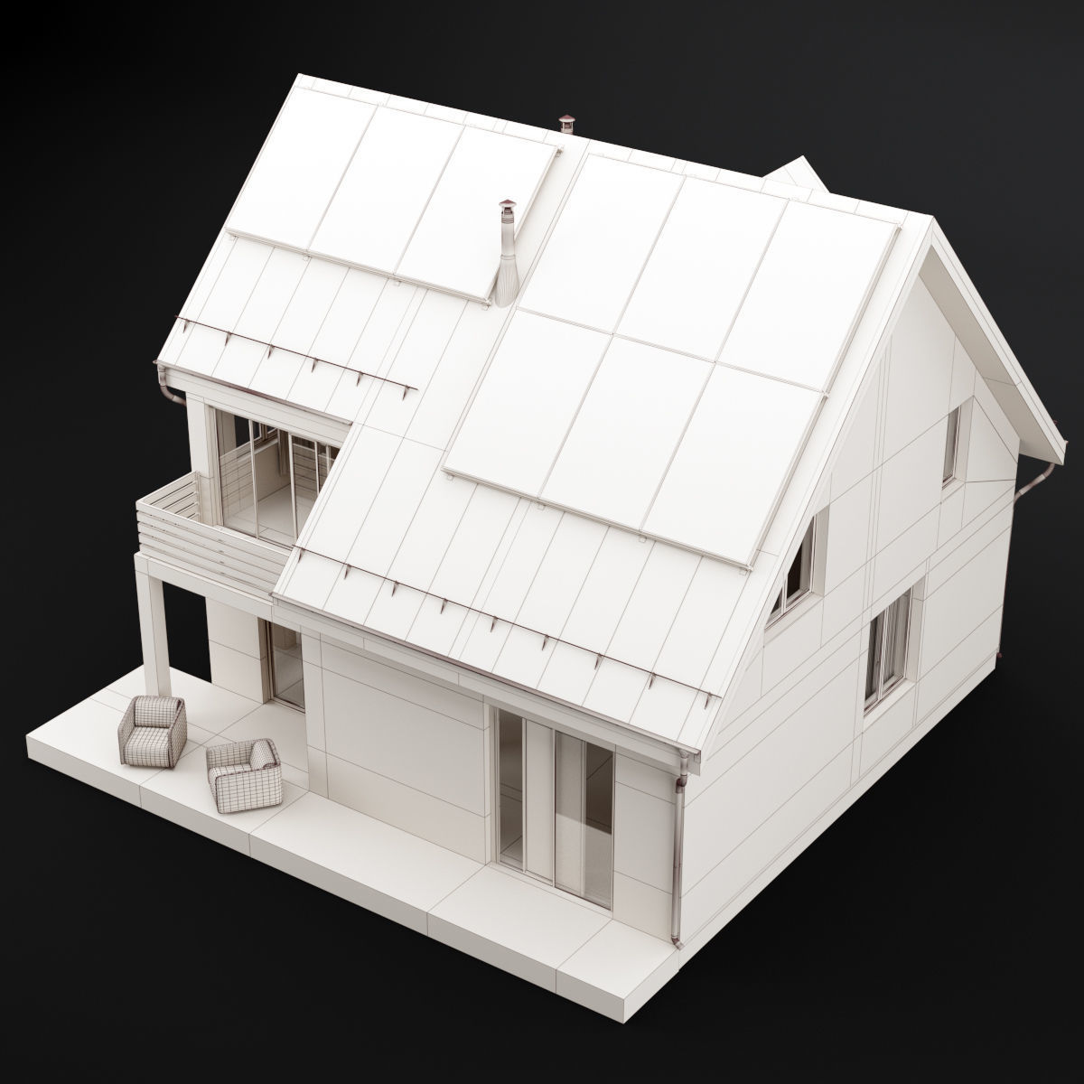 Modern house 04 3D model_14