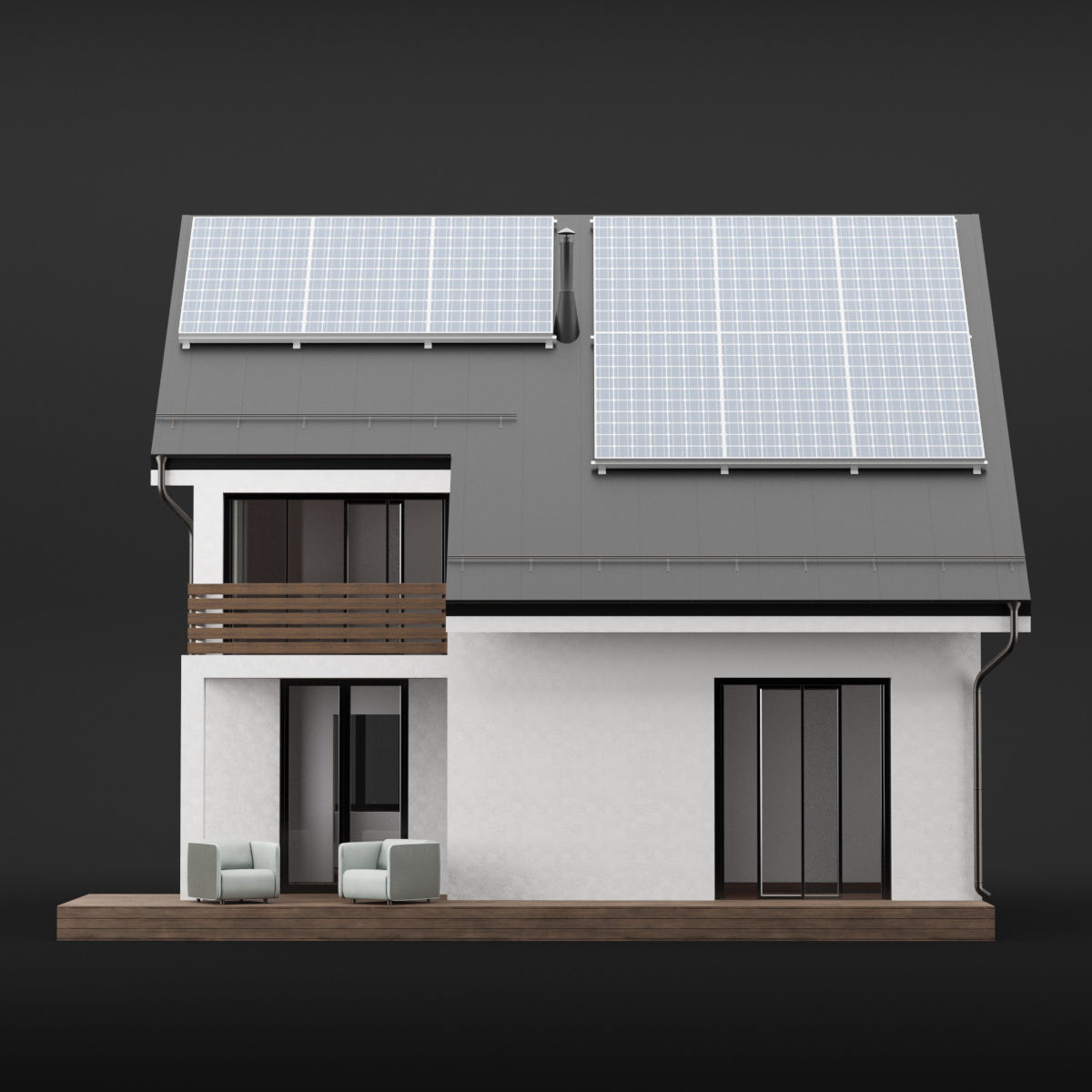 Modern house 04 3D model_19
