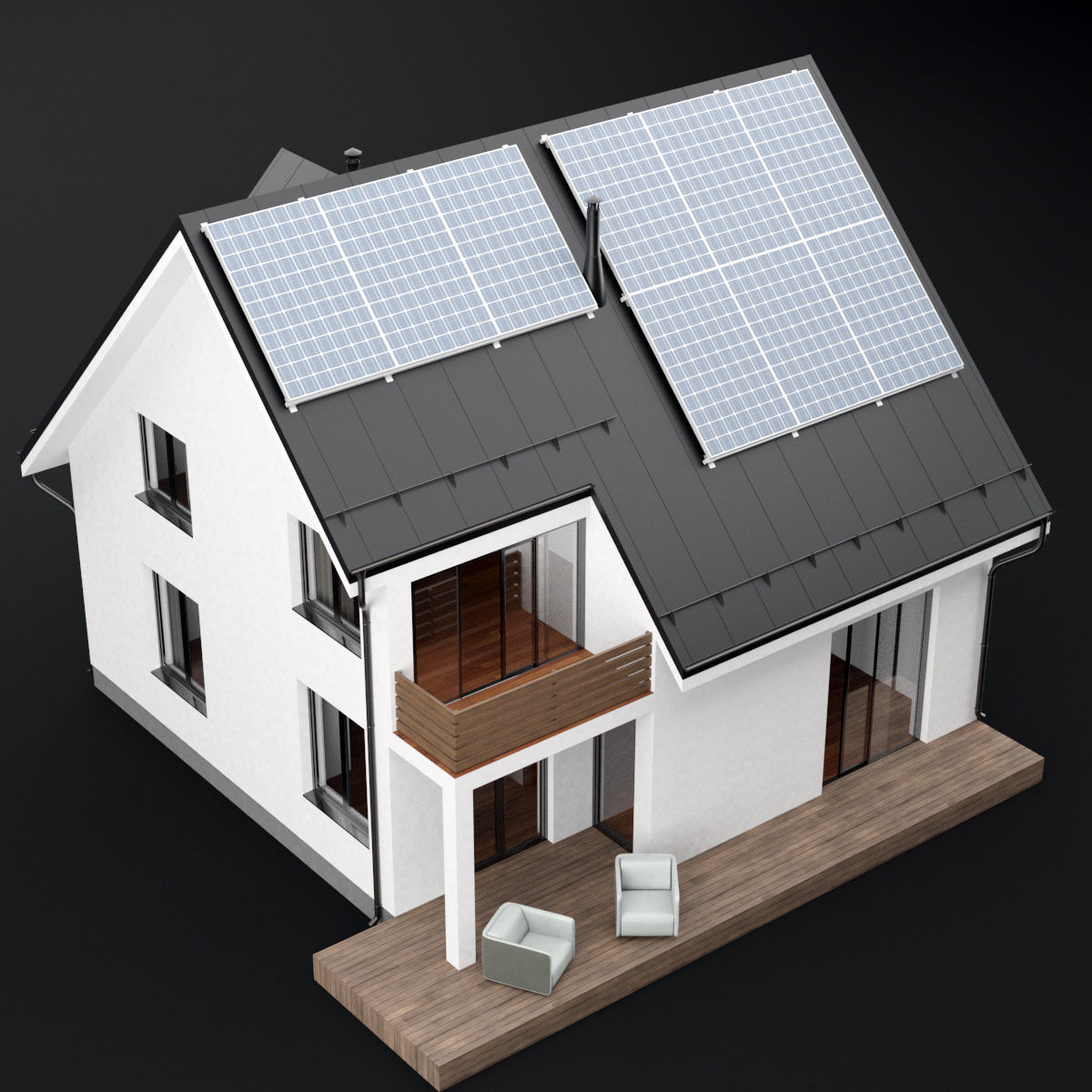 Modern house 04 3D model_12