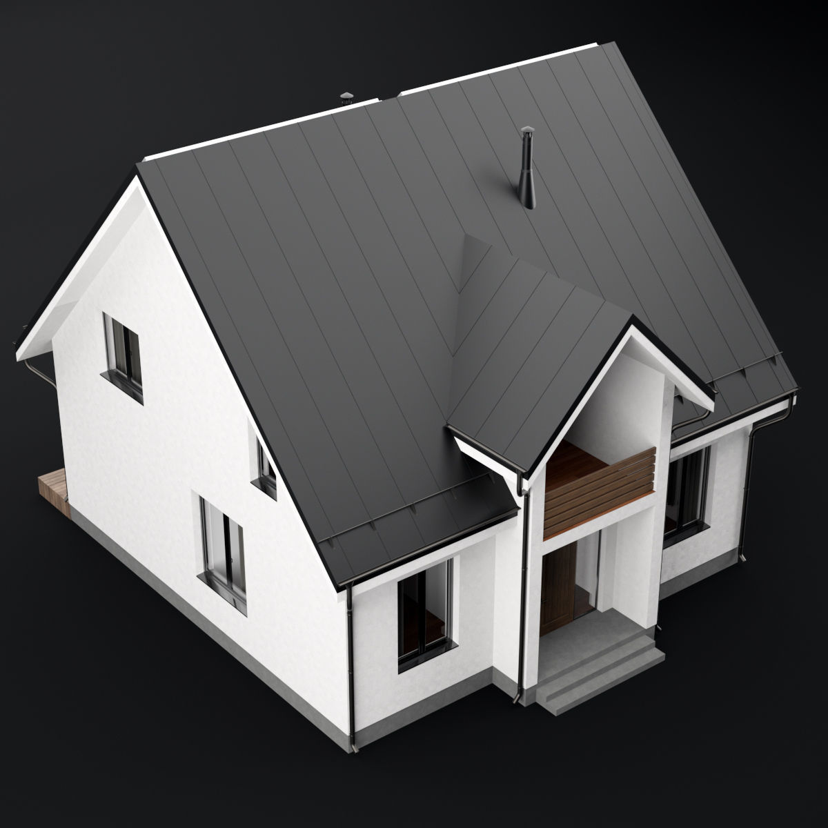 Modern house 04 3D model_8