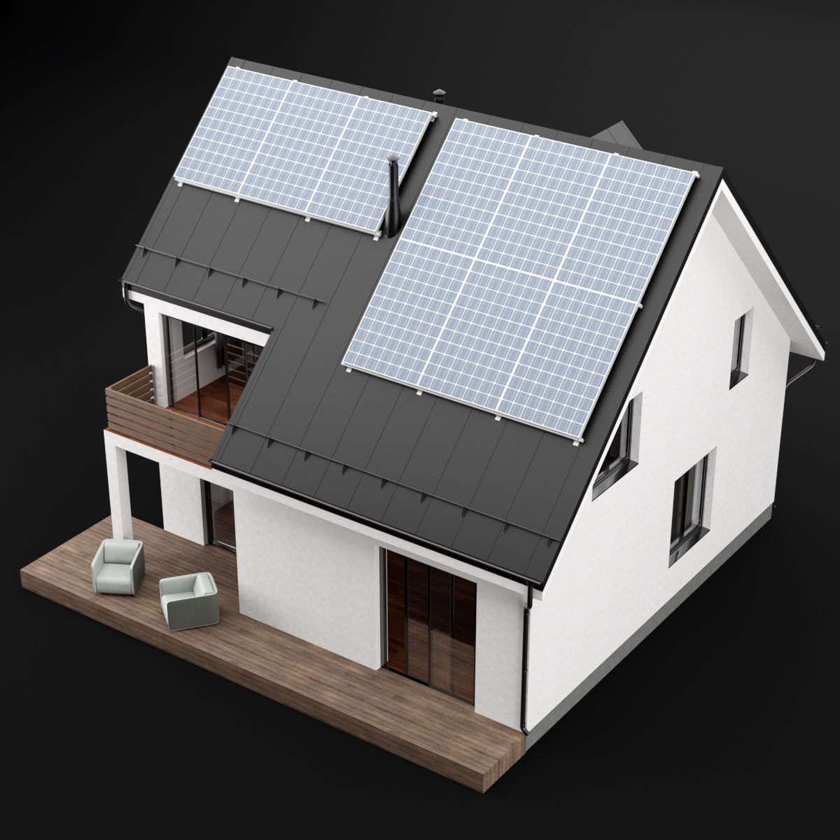 Modern house 04 3D model_13