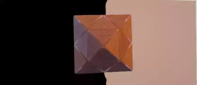 pyramid 3d wooden door with geometric pattern