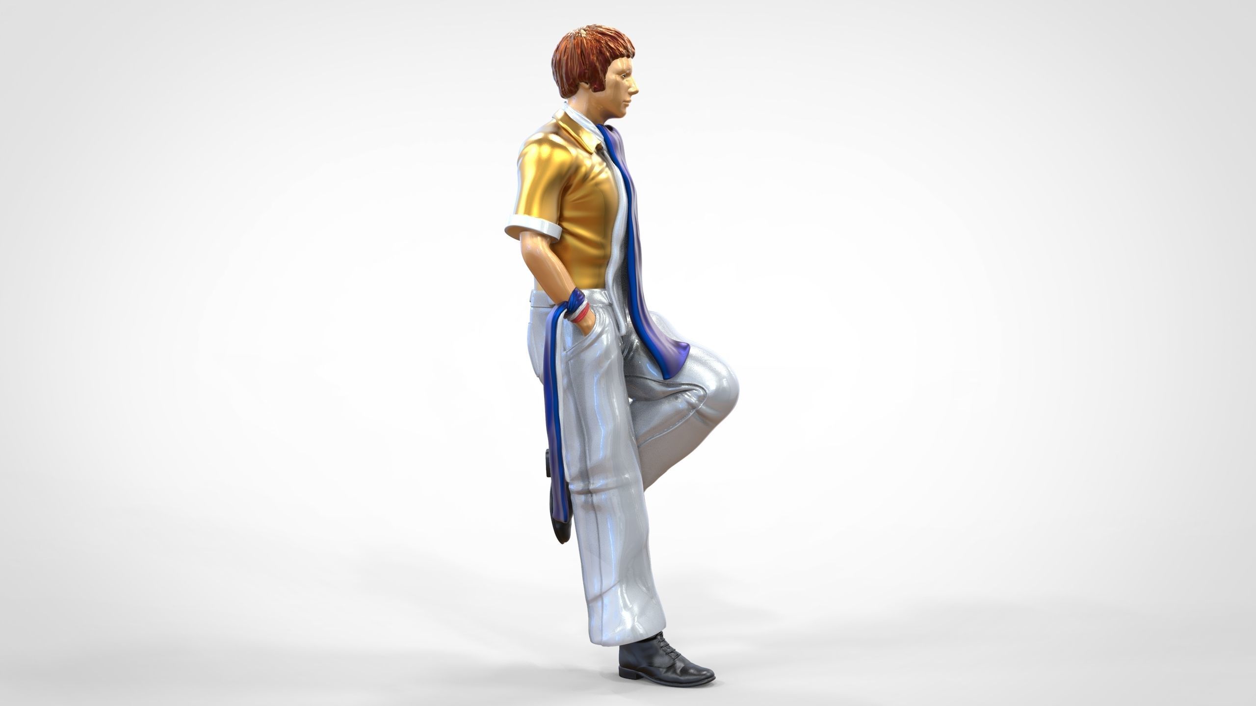 N3 football fan 1970s 3D print model_21