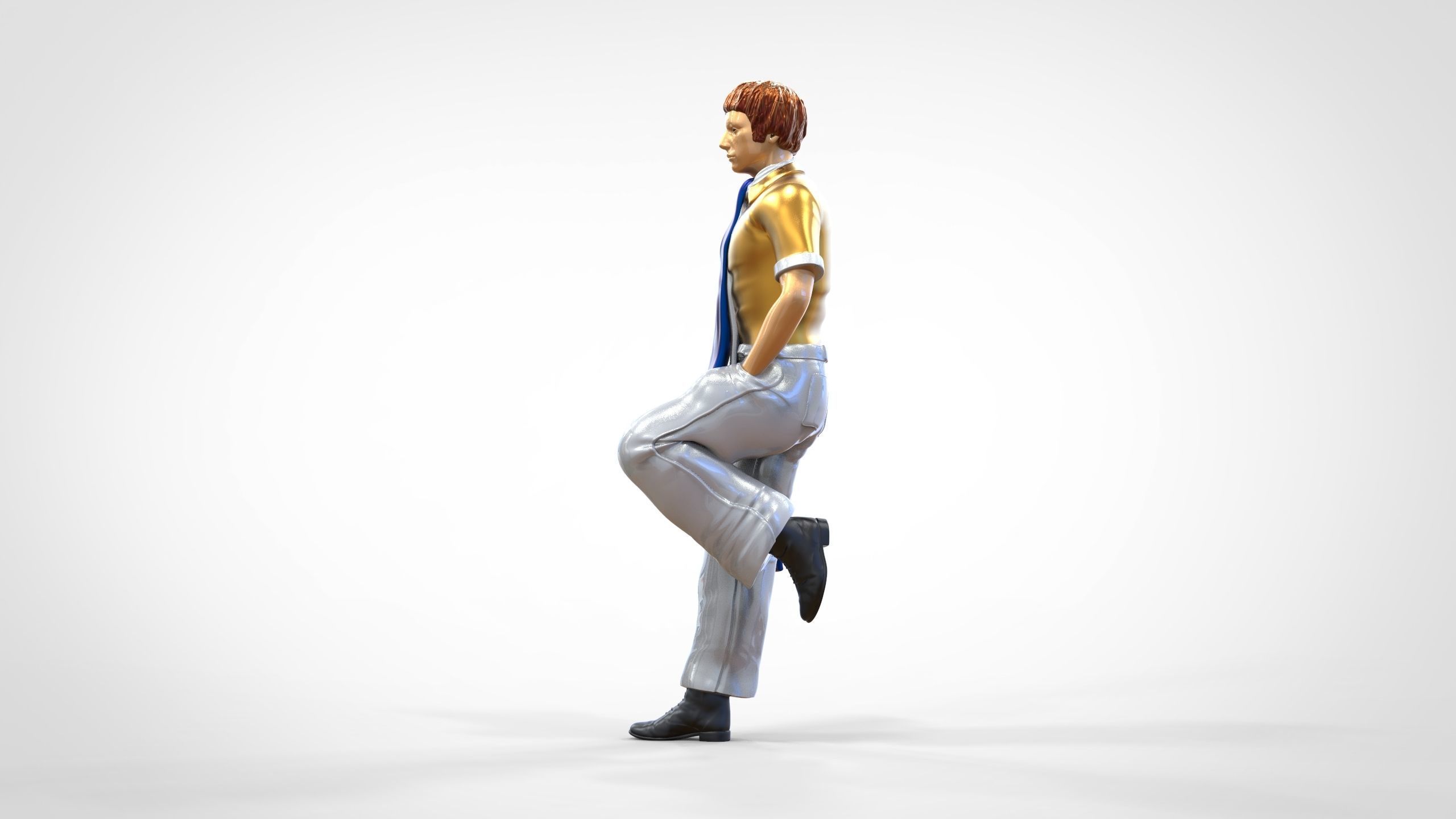 N3 football fan 1970s 3D print model_12