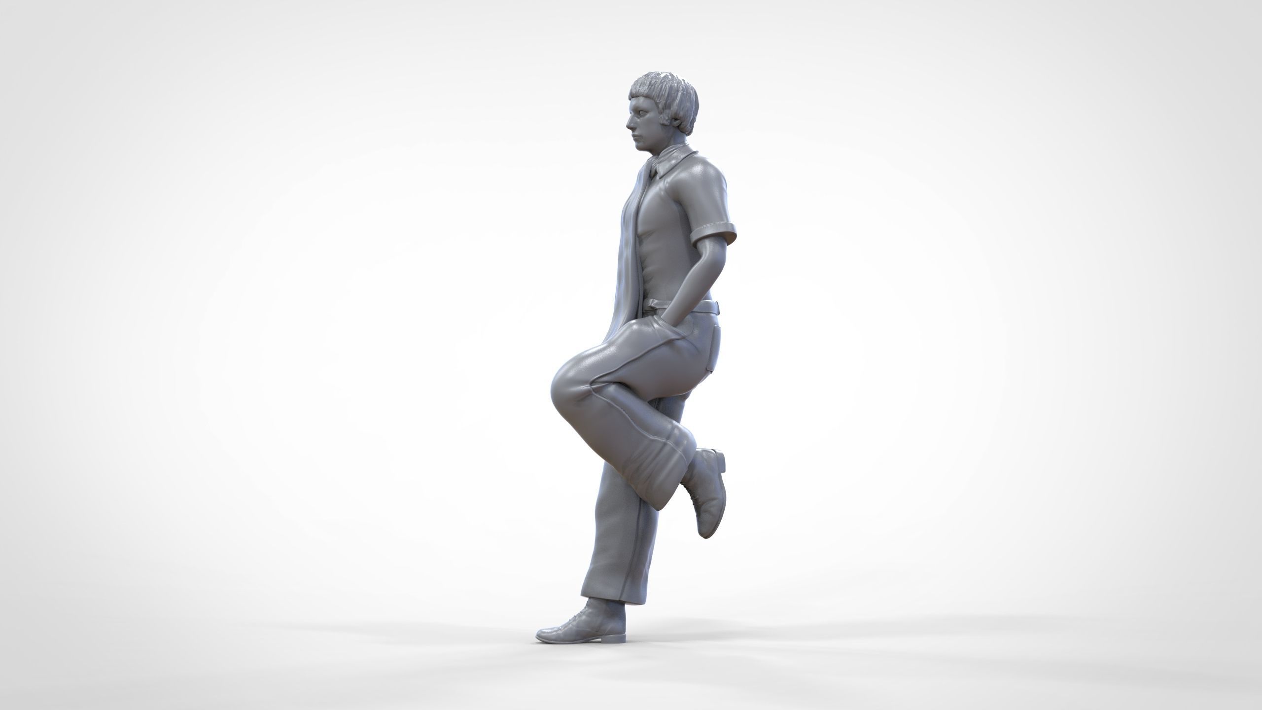 N3 football fan 1970s 3D print model_28