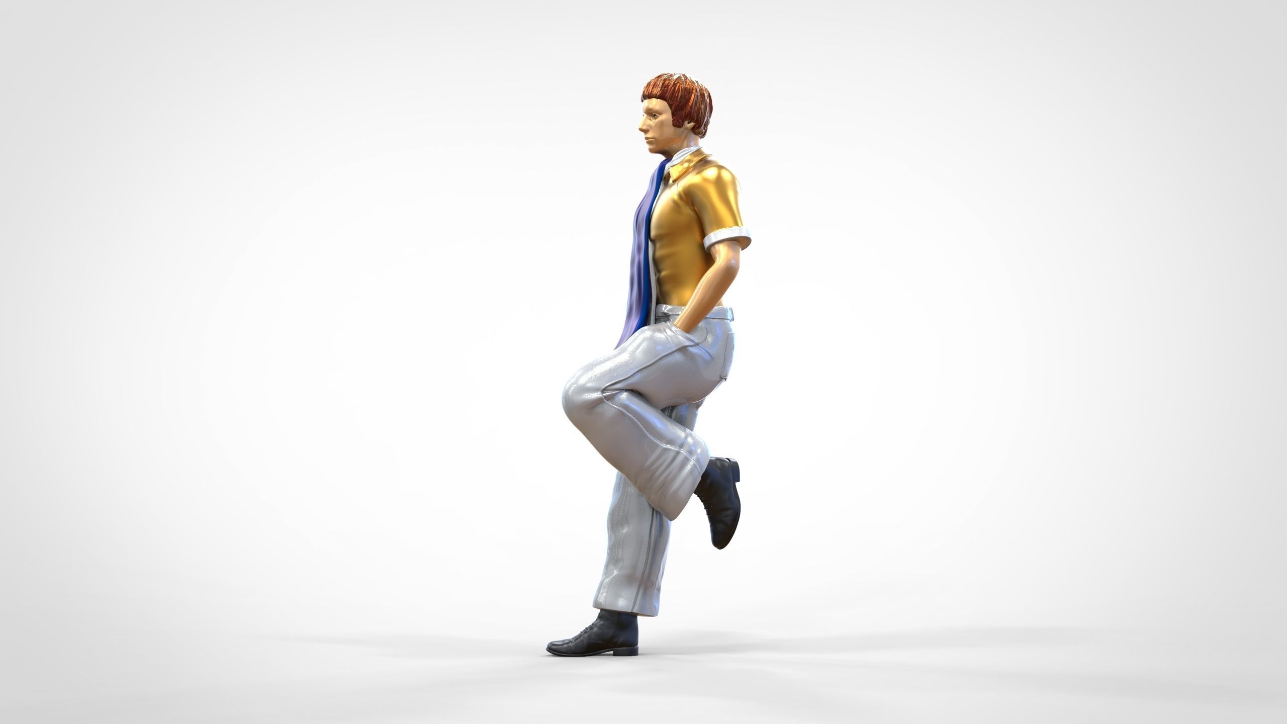 N3 football fan 1970s 3D print model_13