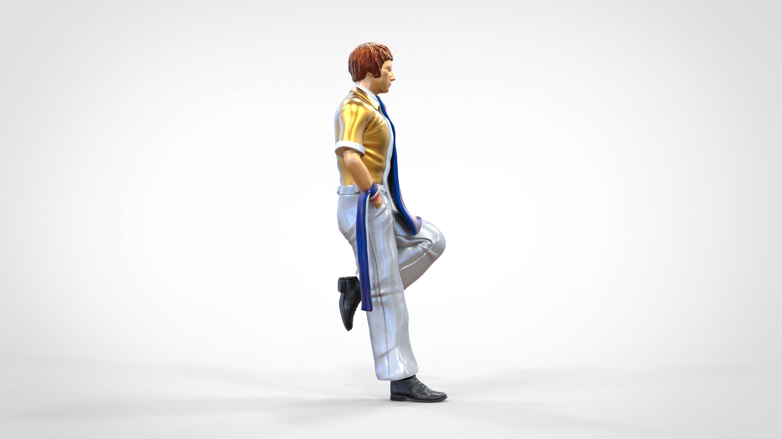 N3 football fan 1970s 3D print model_3