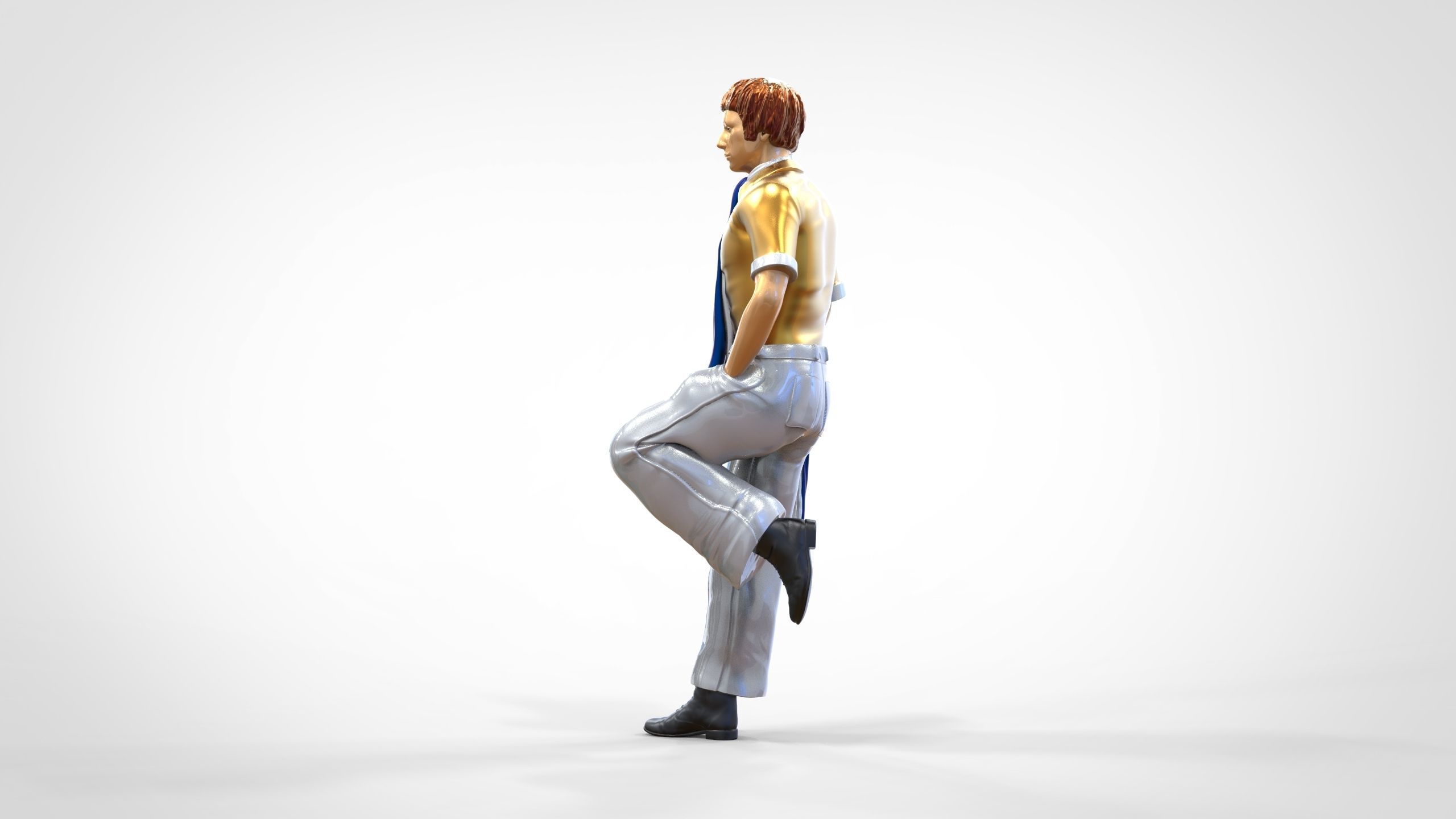 N3 football fan 1970s 3D print model_11