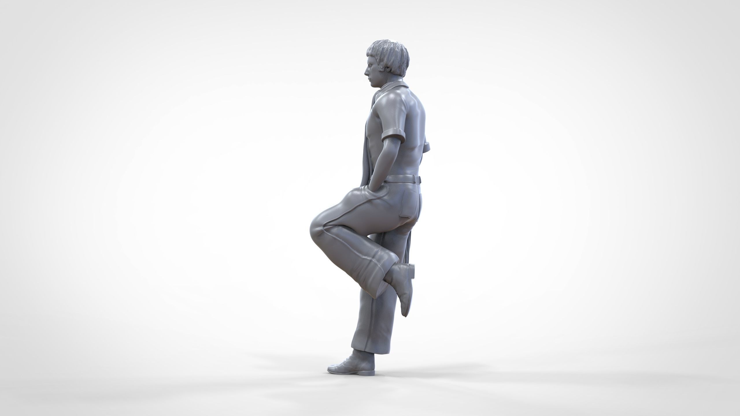 N3 football fan 1970s 3D print model_27