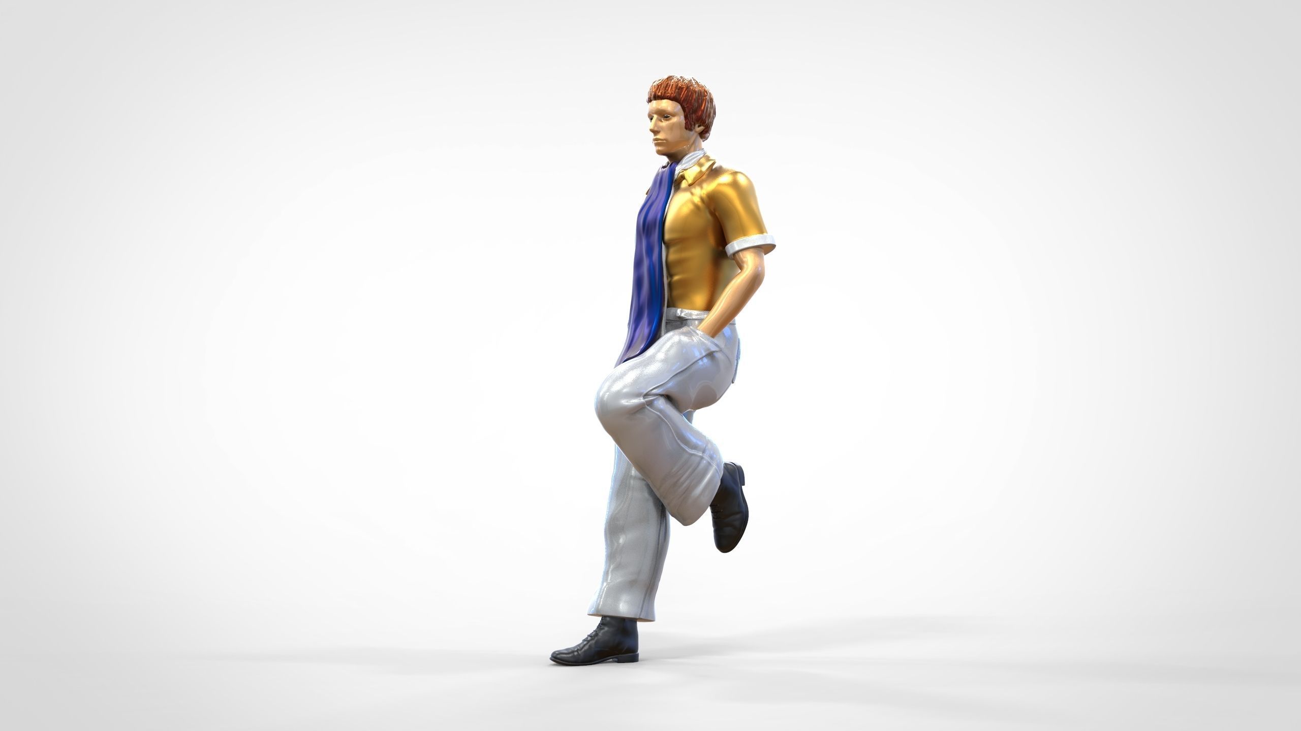 N3 football fan 1970s 3D print model_14