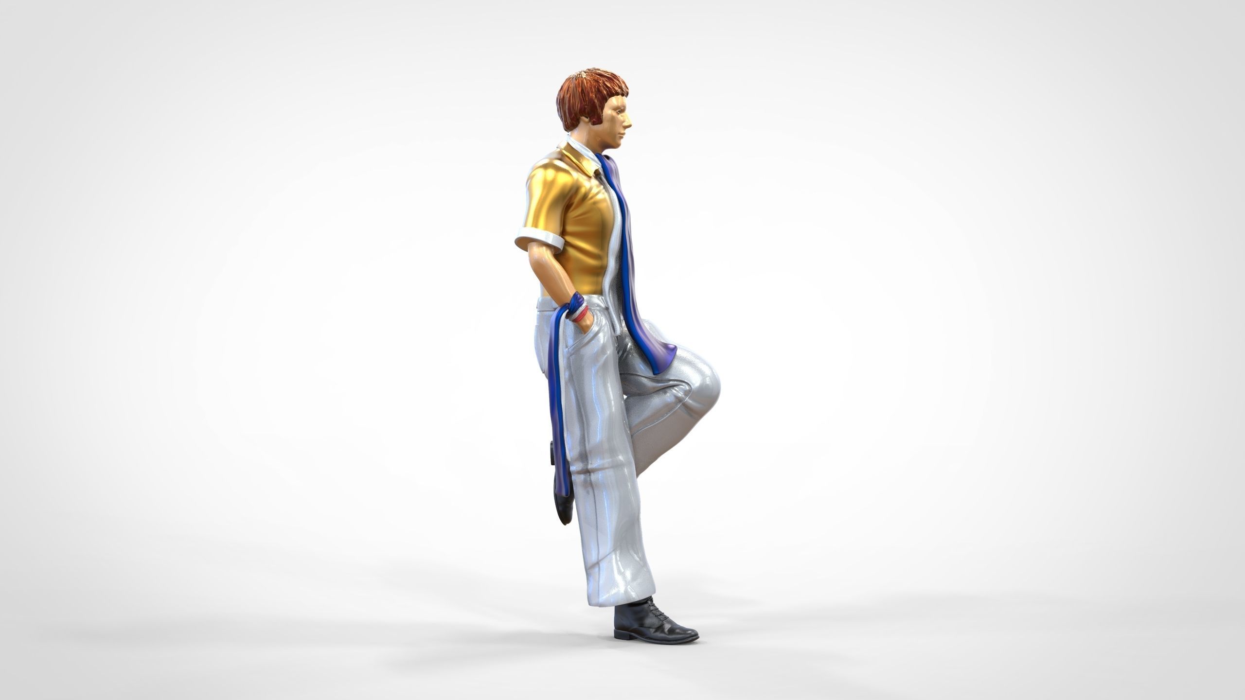 N3 football fan 1970s 3D print model_2