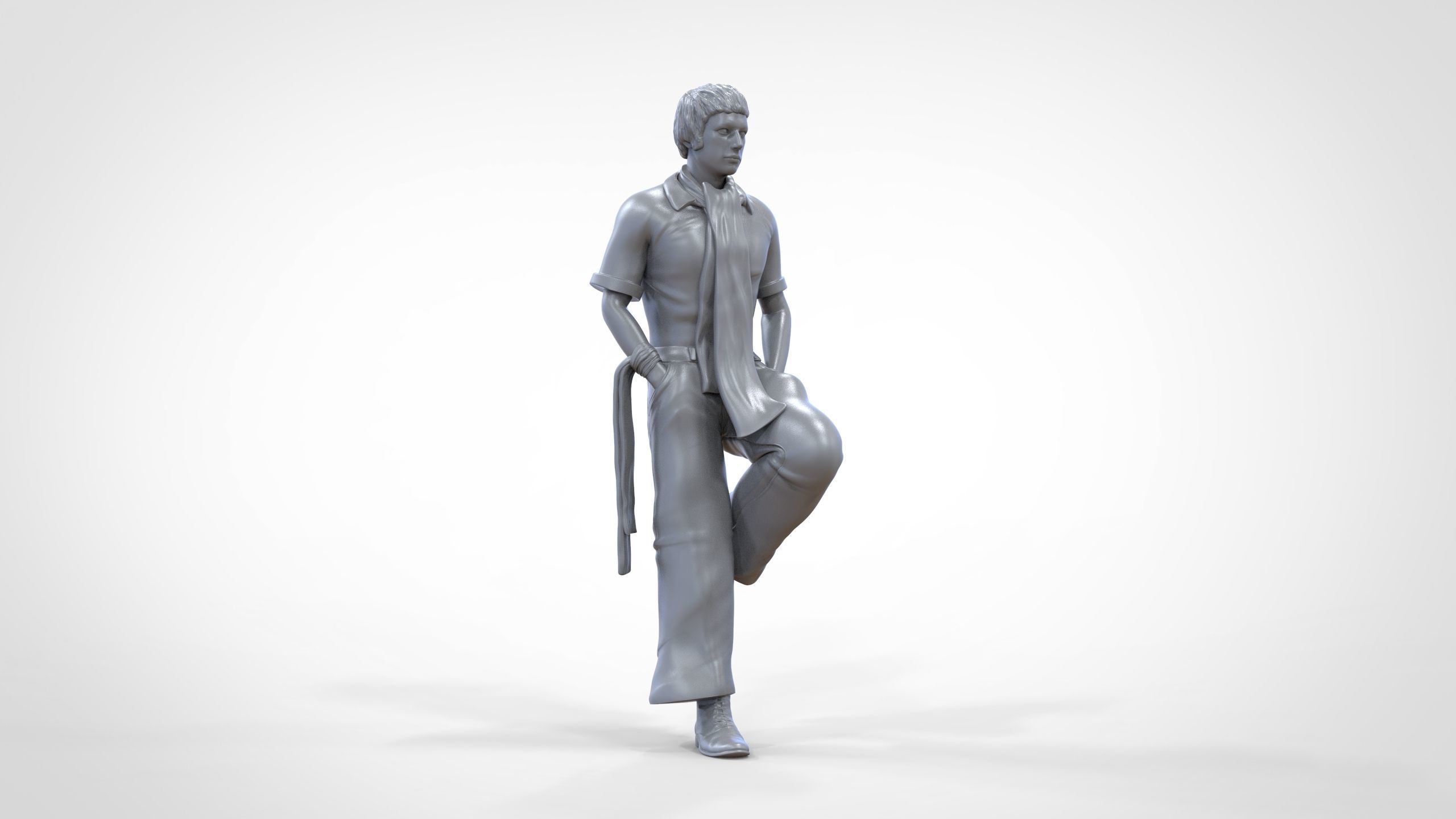 N3 football fan 1970s 3D print model_31