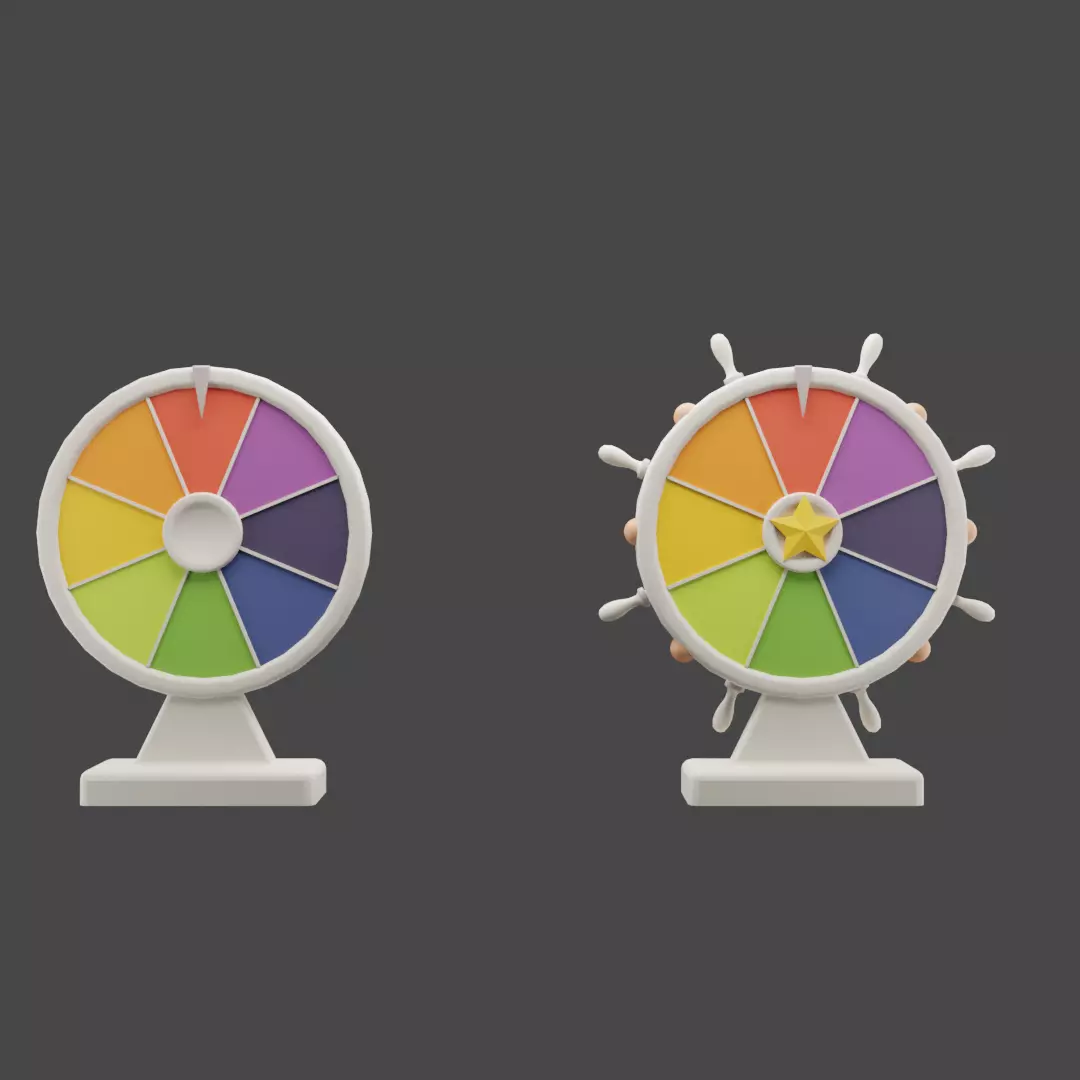 Spinning Wheel Low-poly 3D model