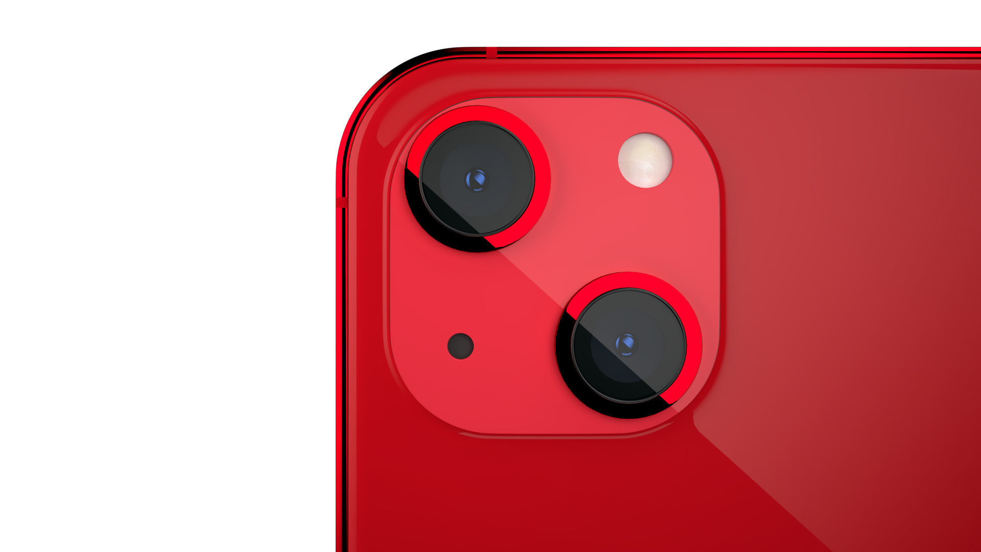 Apple iPhone 13 Red Low-poly 3D model_5