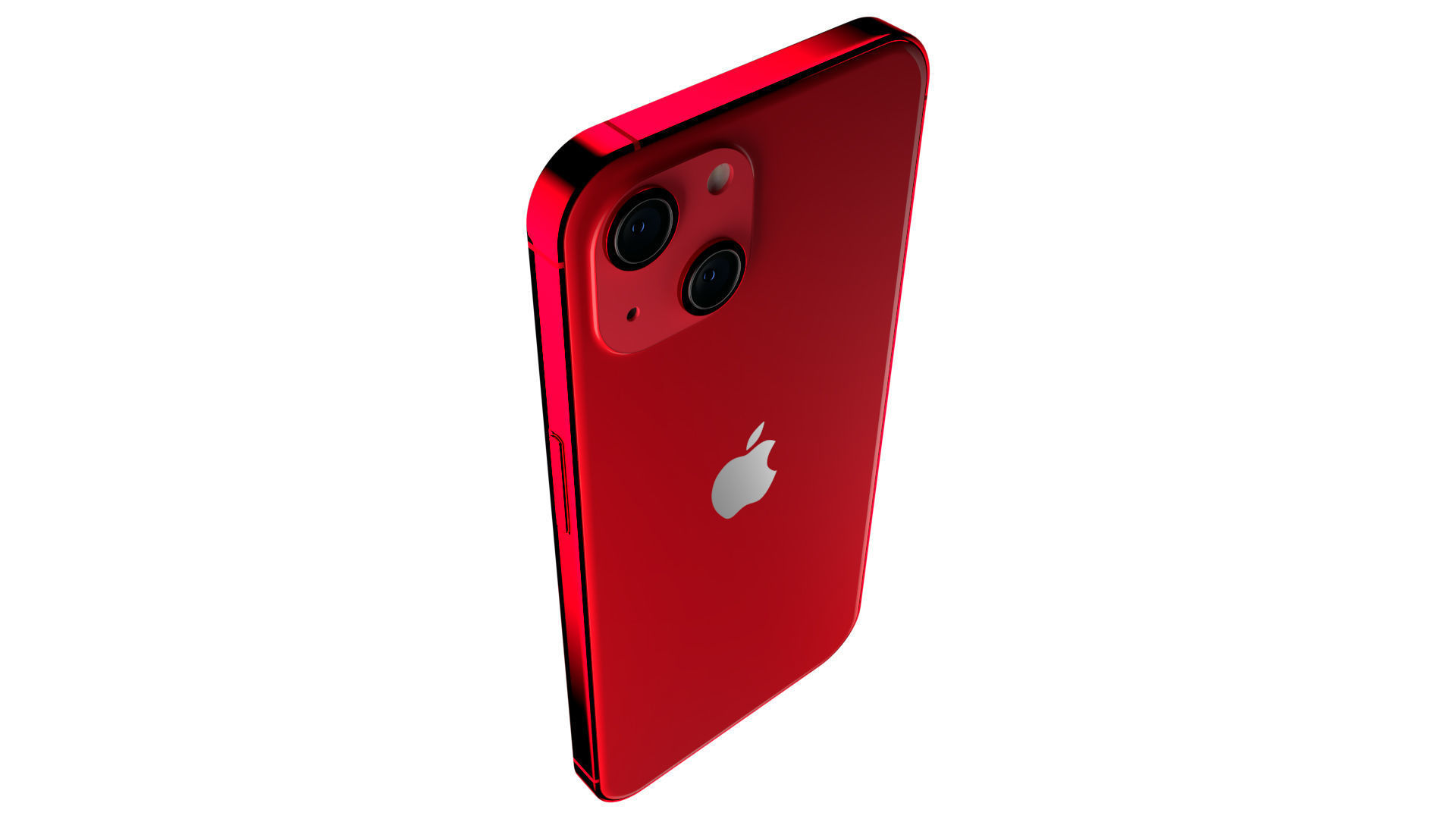 Apple iPhone 13 Red Low-poly 3D model_8