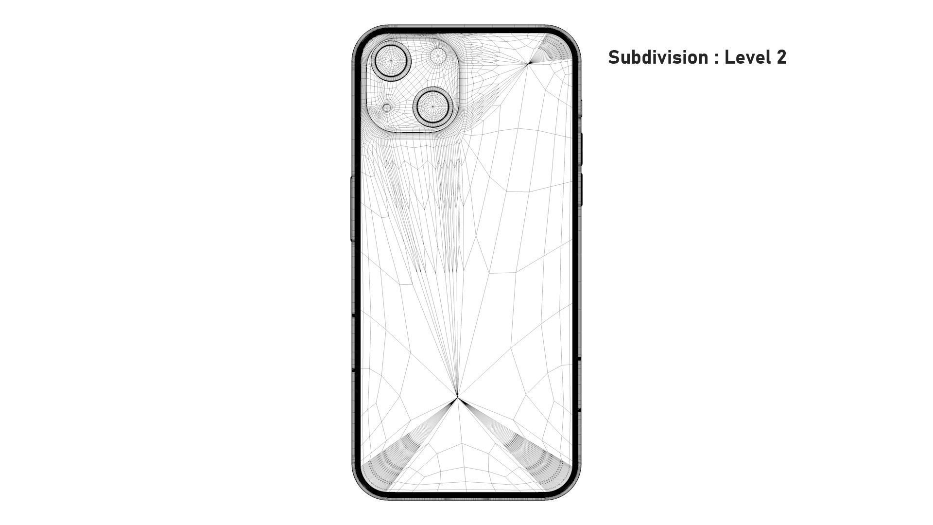 Apple iPhone 13 Red Low-poly 3D model_12