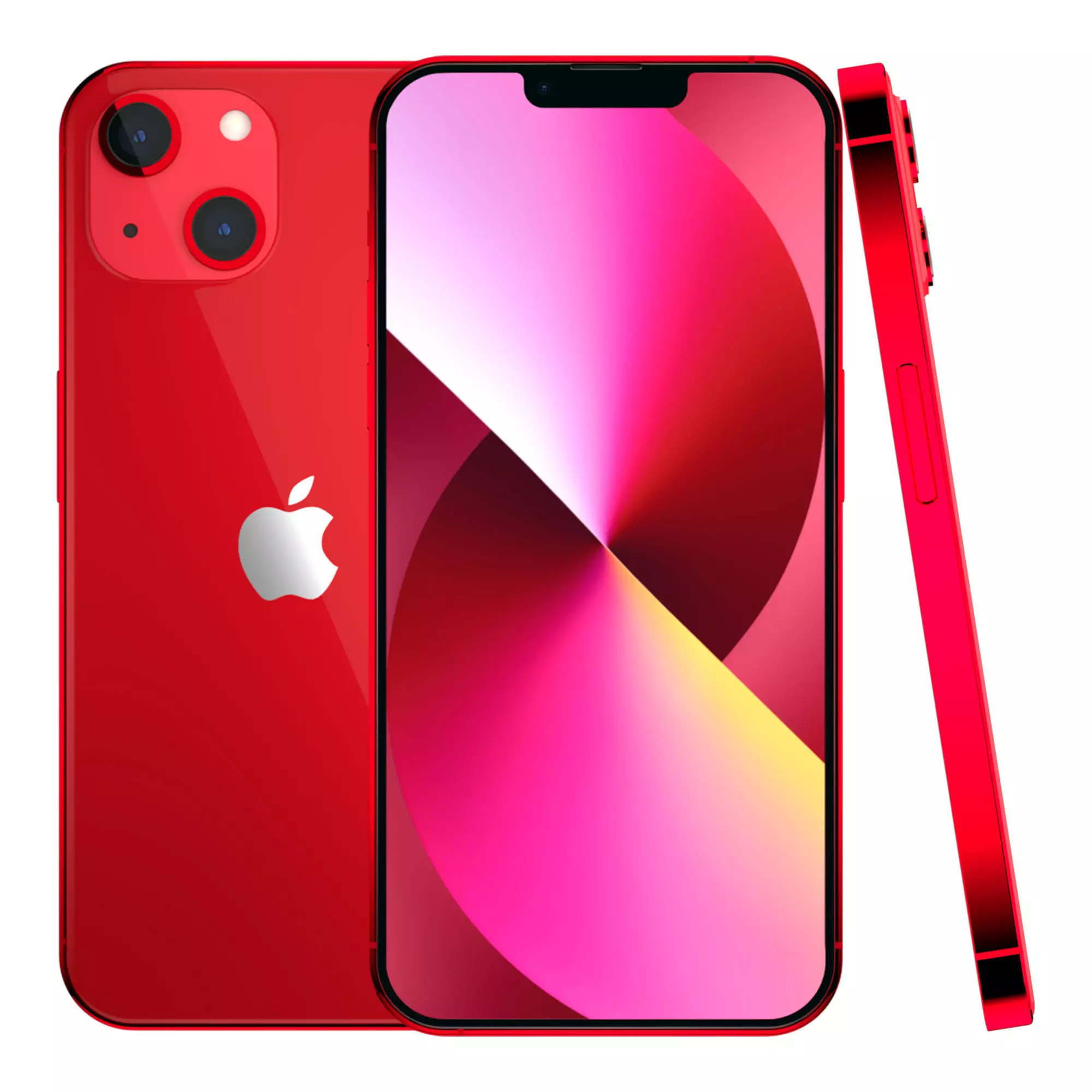 Apple iPhone 13 Red Low-poly 3D model_0