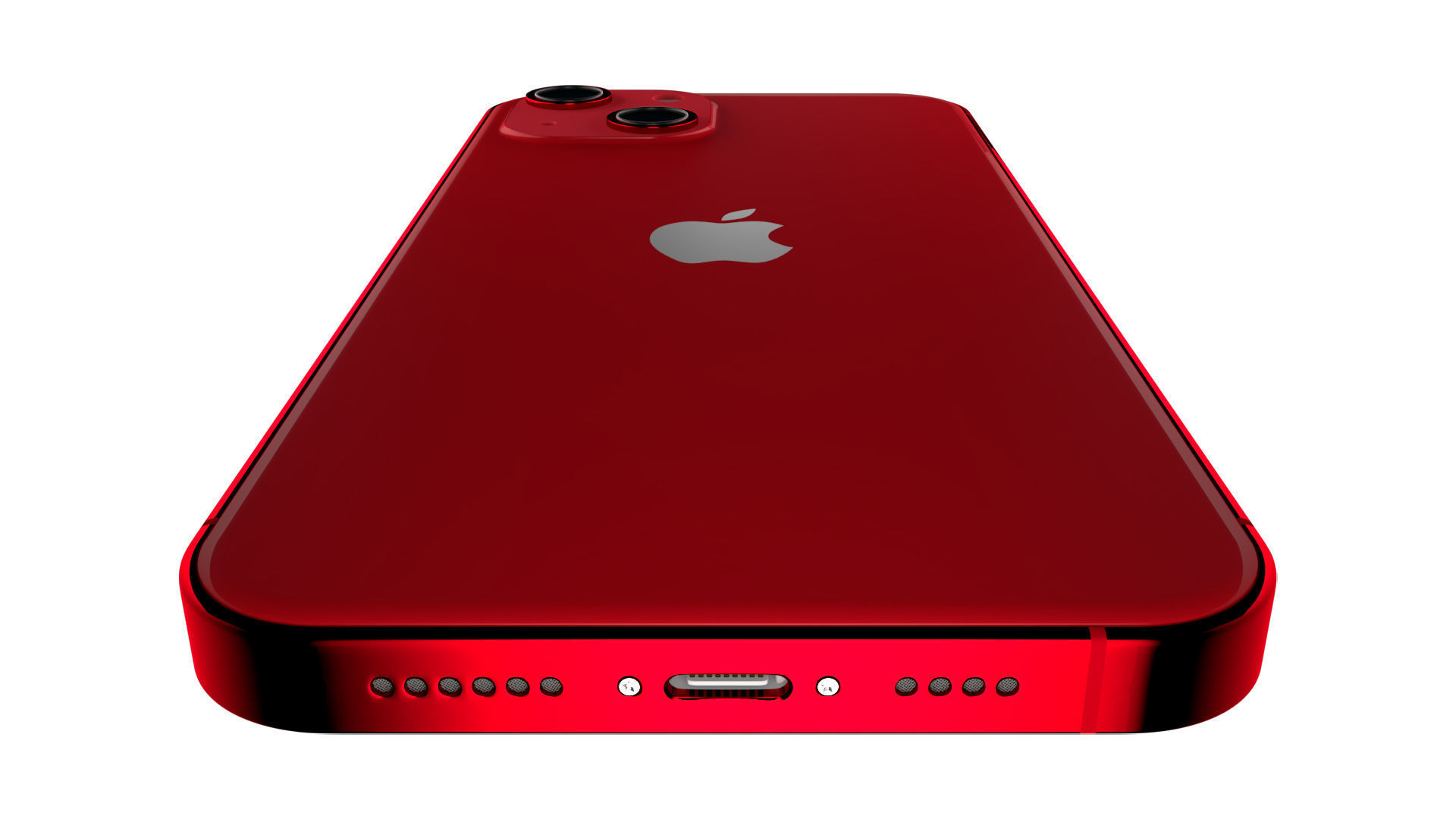 Apple iPhone 13 Red Low-poly 3D model_6