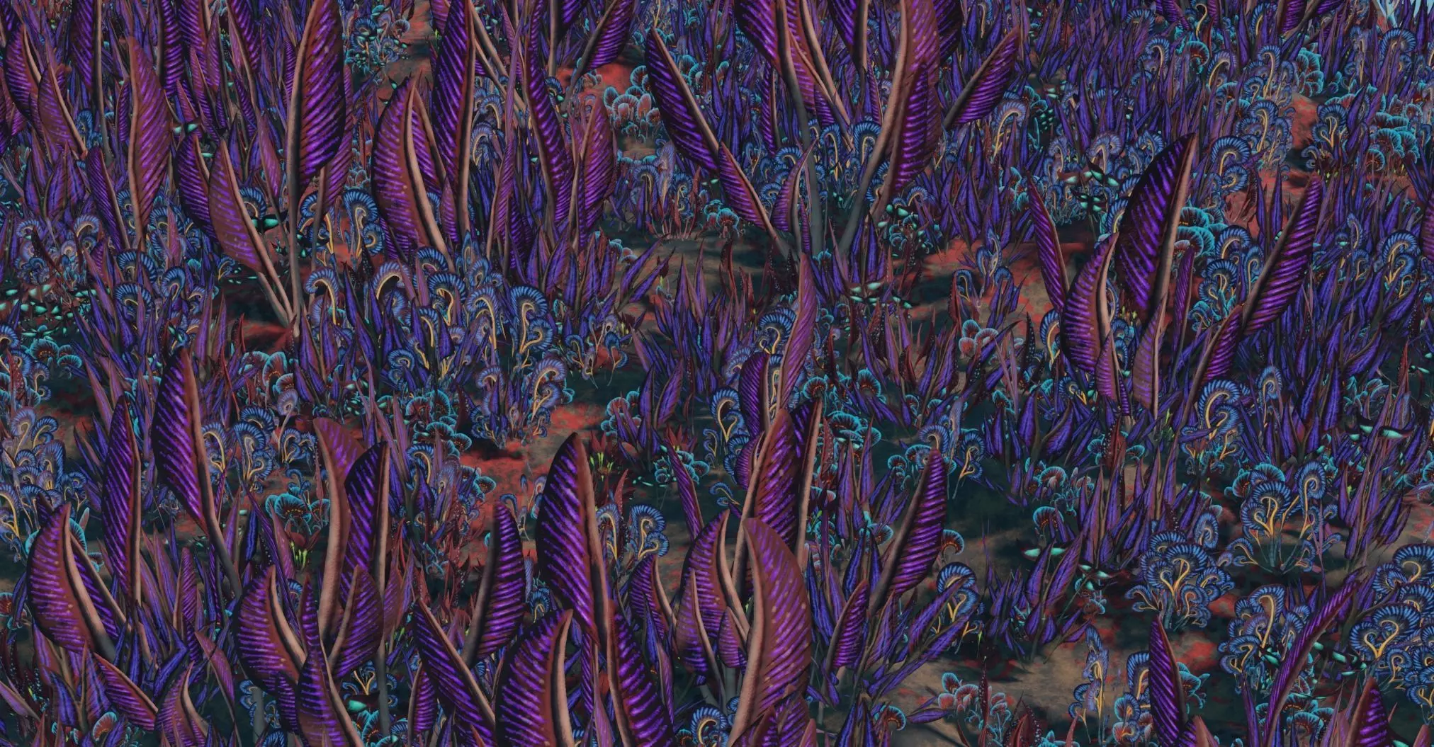 Glowing alien herbs 2 Low-poly 3D model_0