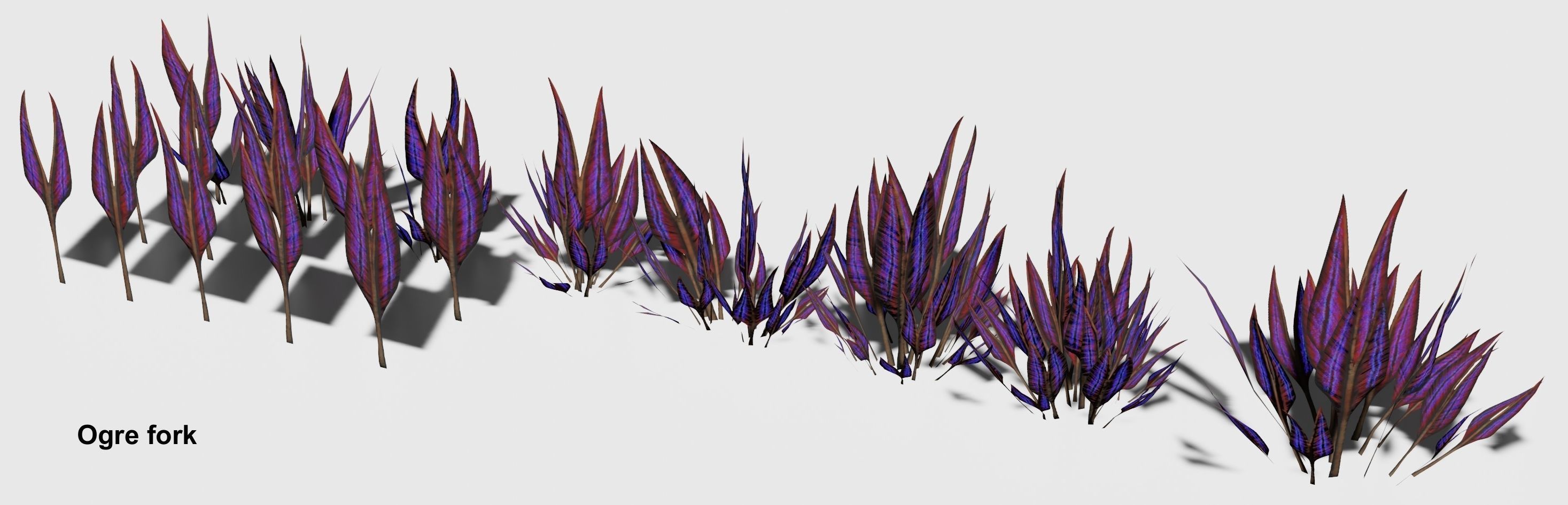 Glowing alien herbs 2 Low-poly 3D model_7