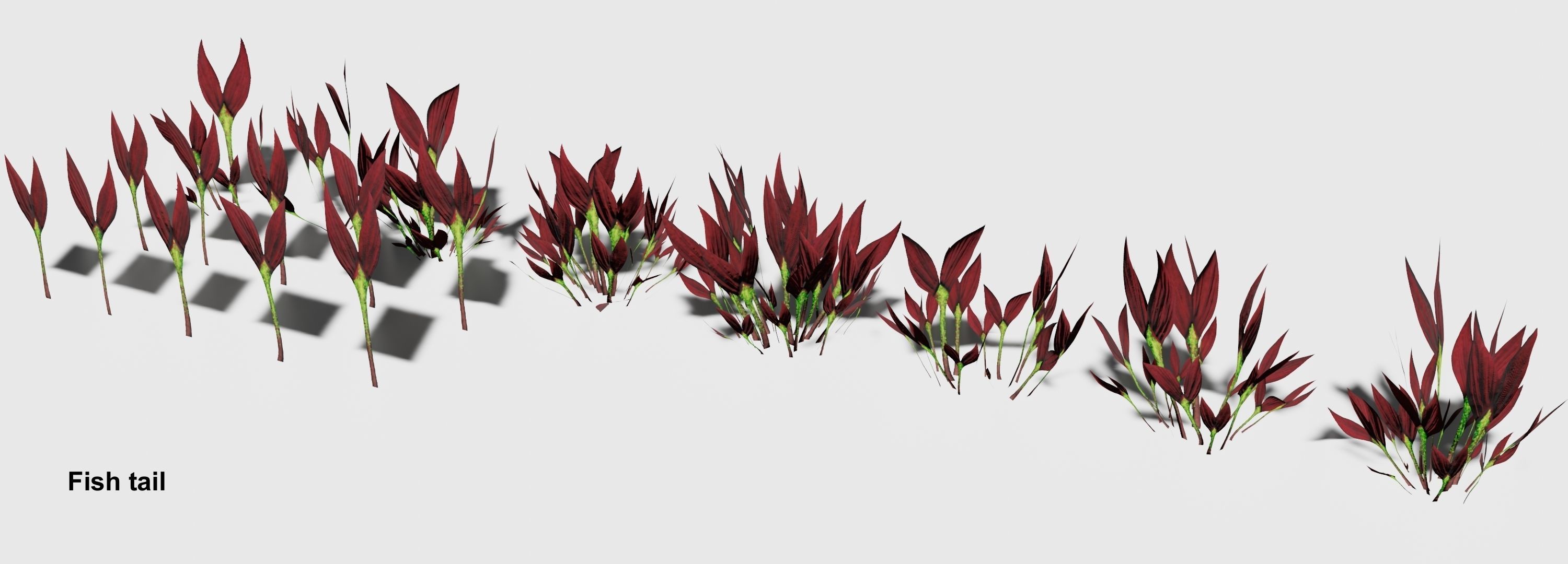 Glowing alien herbs 2 Low-poly 3D model_4